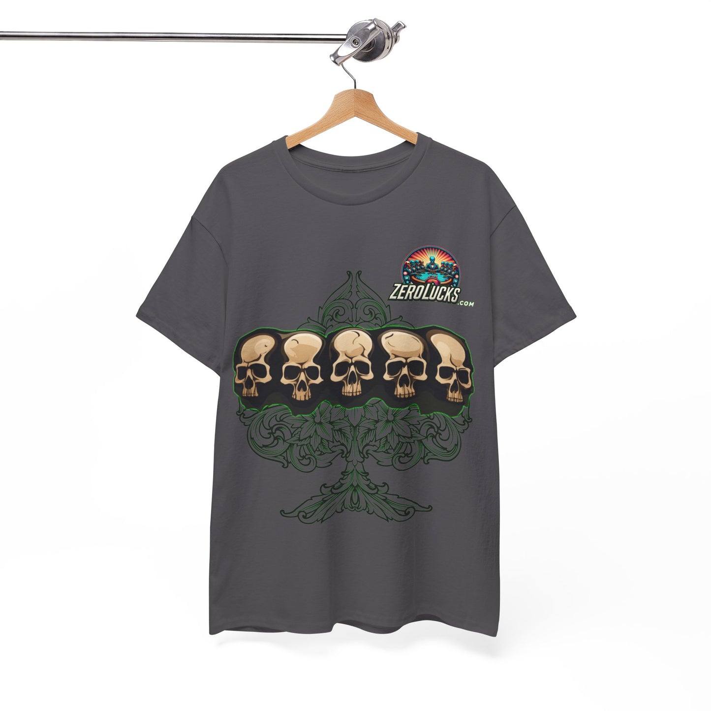 No Lucks Skulls with Spade T-shirt Unisex Heavy Cotton