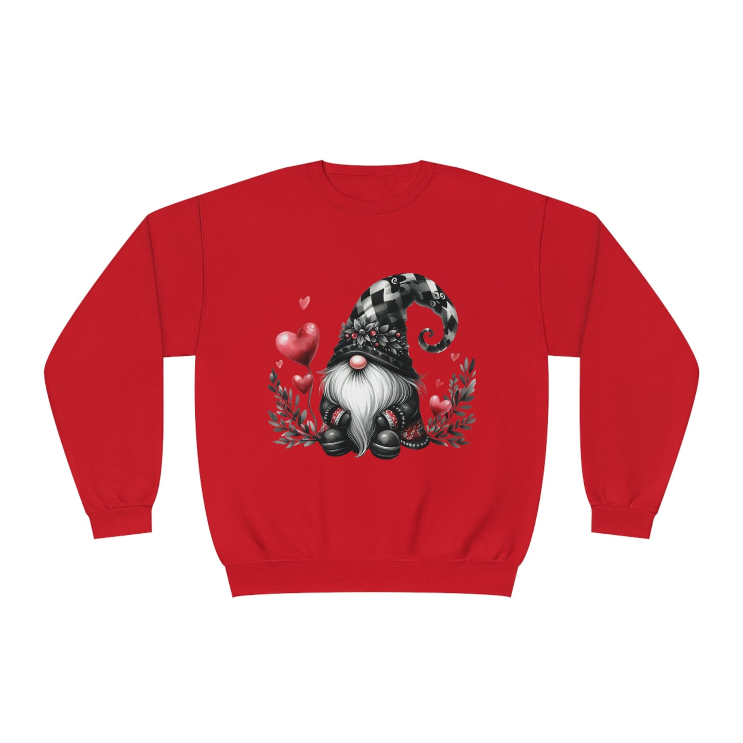 Black Valentine Gnome Unisex NuBlend® Crewneck Sweatshirt