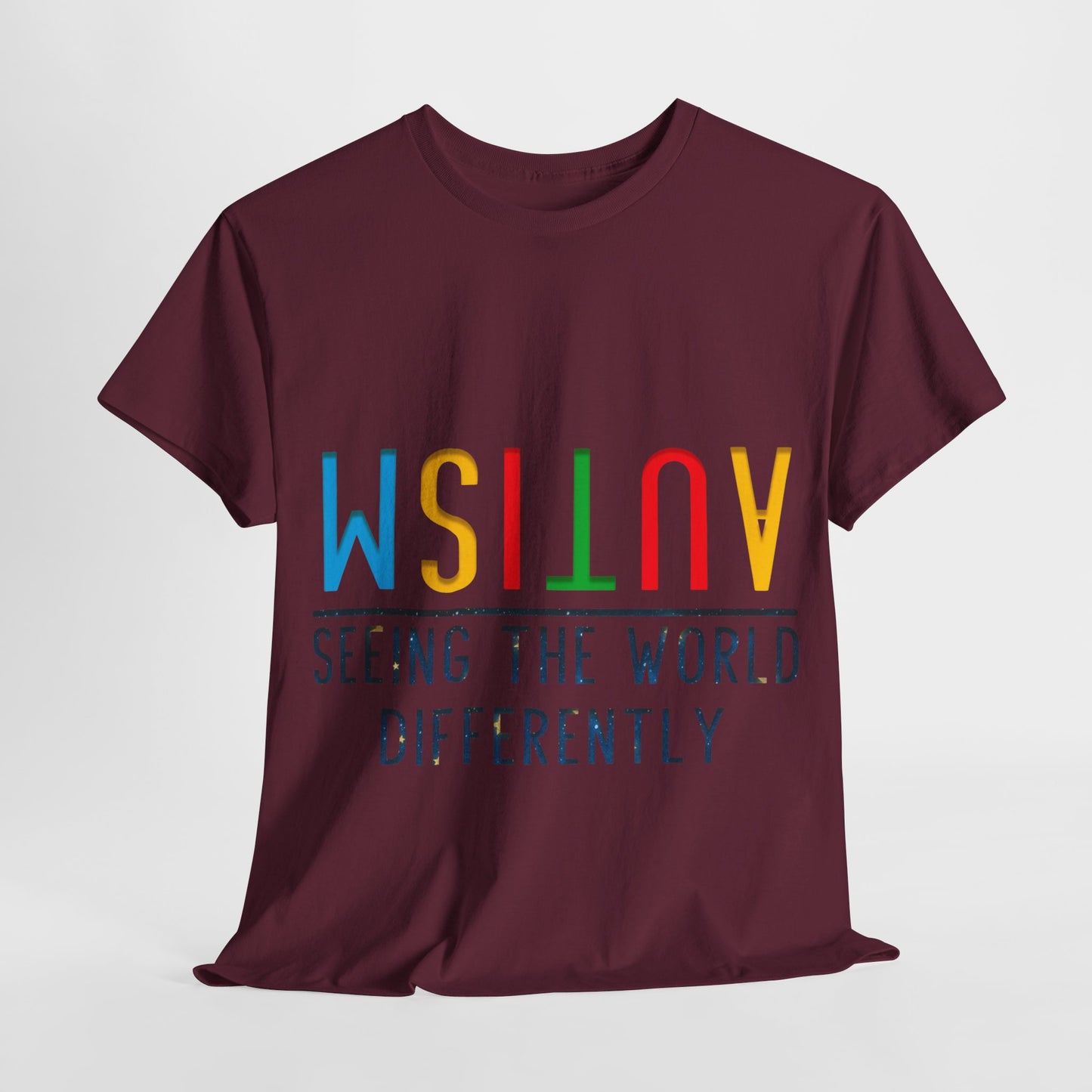 Autism Seeing the World Differently T-shirt Unisex Heavy Cotton