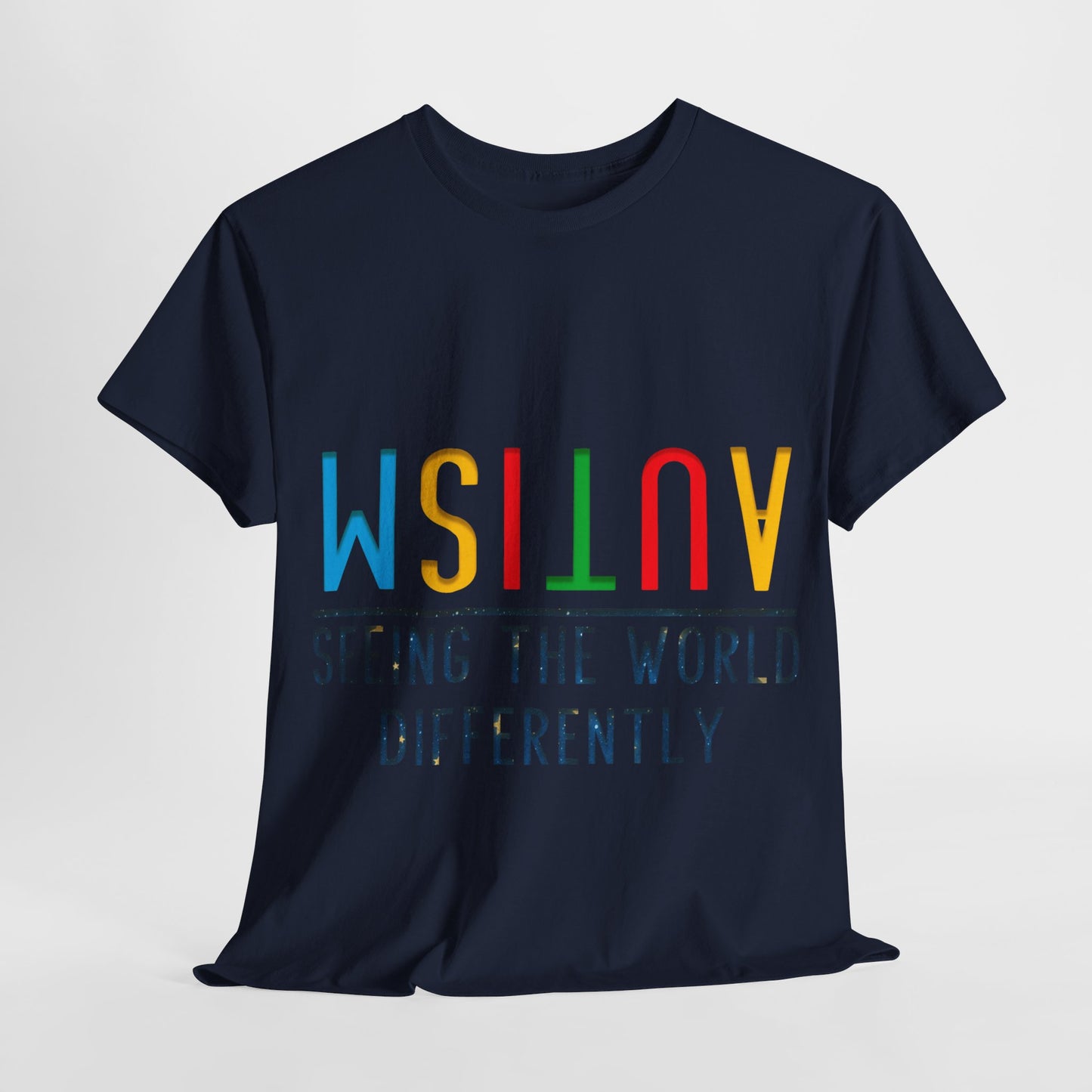 Autism Seeing the World Differently T-shirt Unisex Heavy Cotton