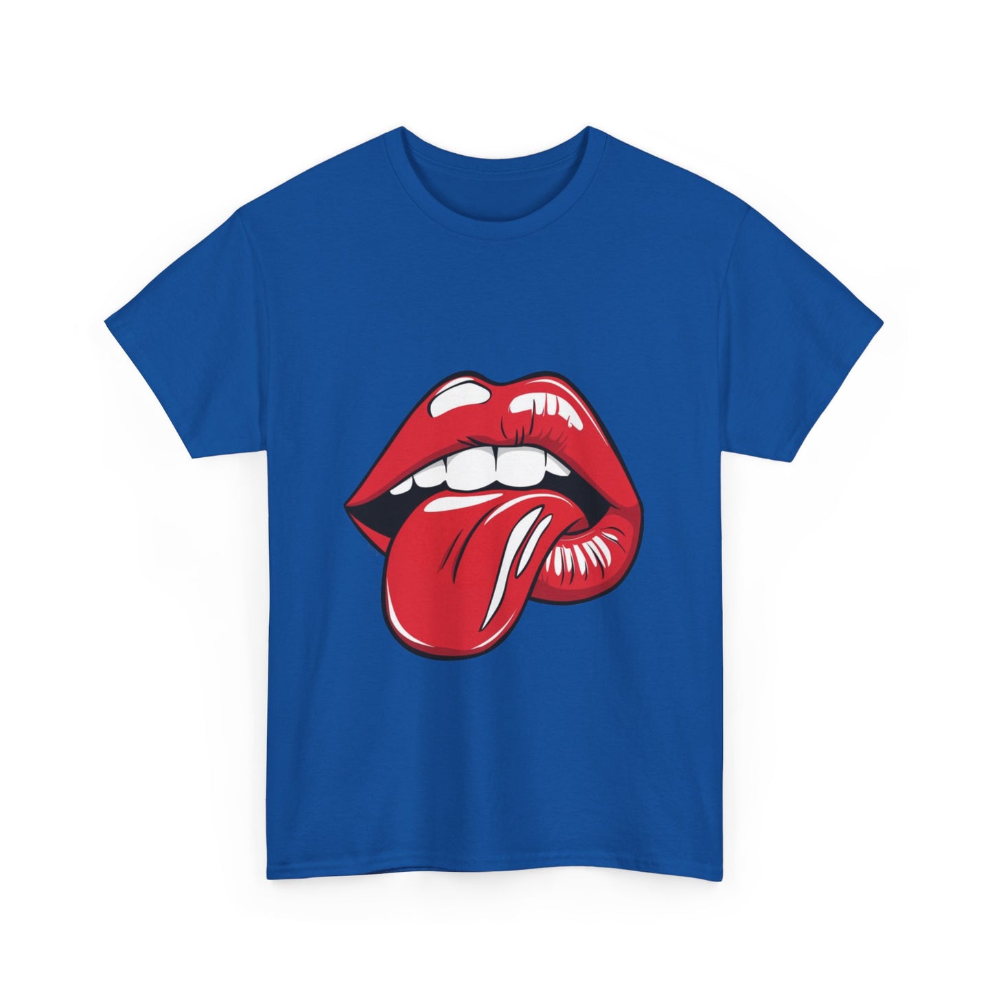 Sexy Retro PopArt Red Lips and Tounge Unisex heavy cotton Tshirt