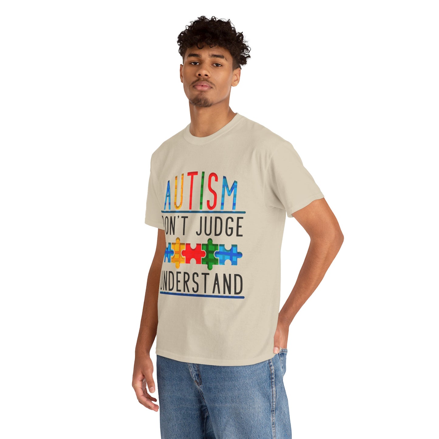 Autism Don't Judge Understand T-shirt Unisex Heavy Cotton