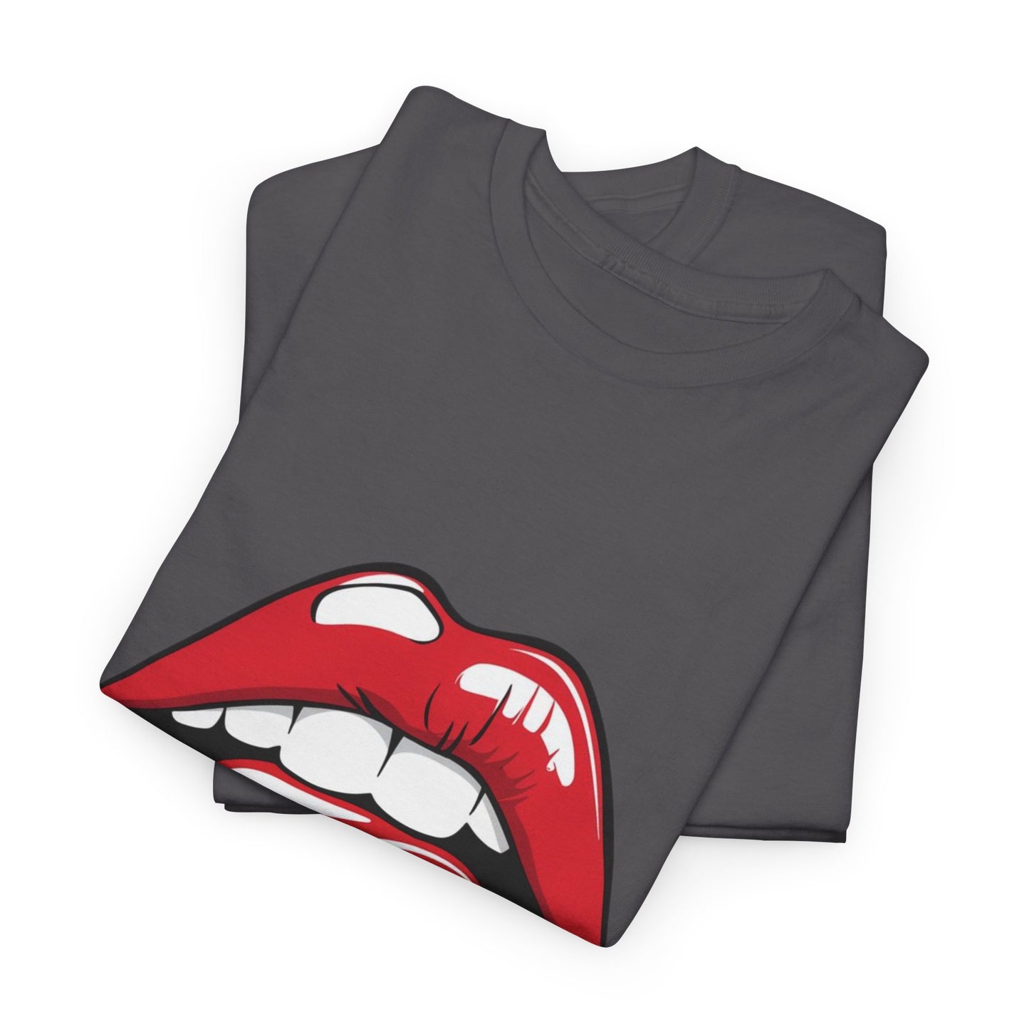 Sexy Retro PopArt Red Lips and Tounge Unisex heavy cotton Tshirt