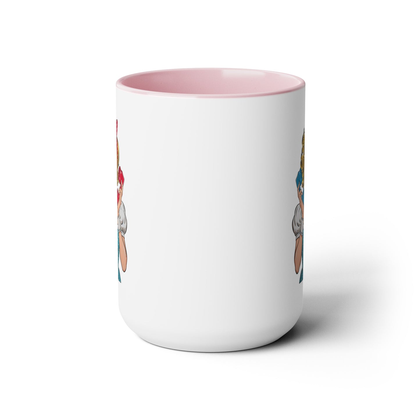 PopArt Girl on Telephone 15oz Coffee Mug