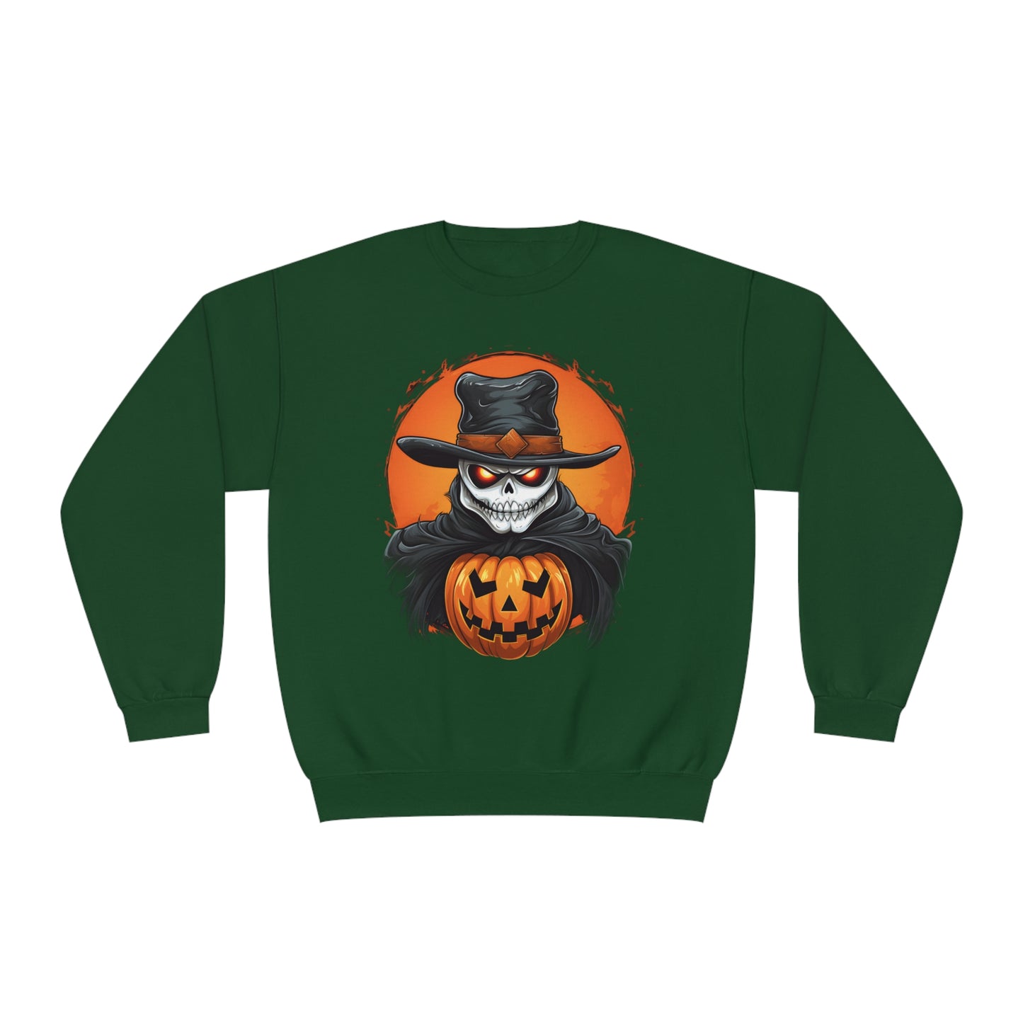 Halloween Cowboy Skeleton Unisex Graphic Shirt Gifts Spooky Long Sleeve Crewneck Shirt Tops