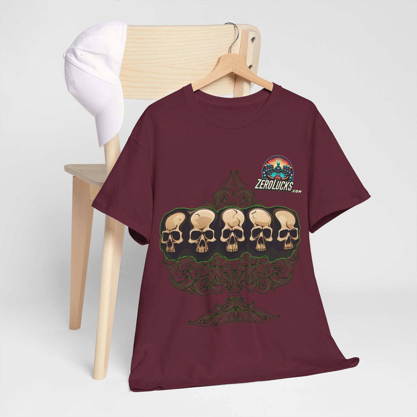 No Lucks Skulls with Spade T-shirt Unisex Heavy Cotton