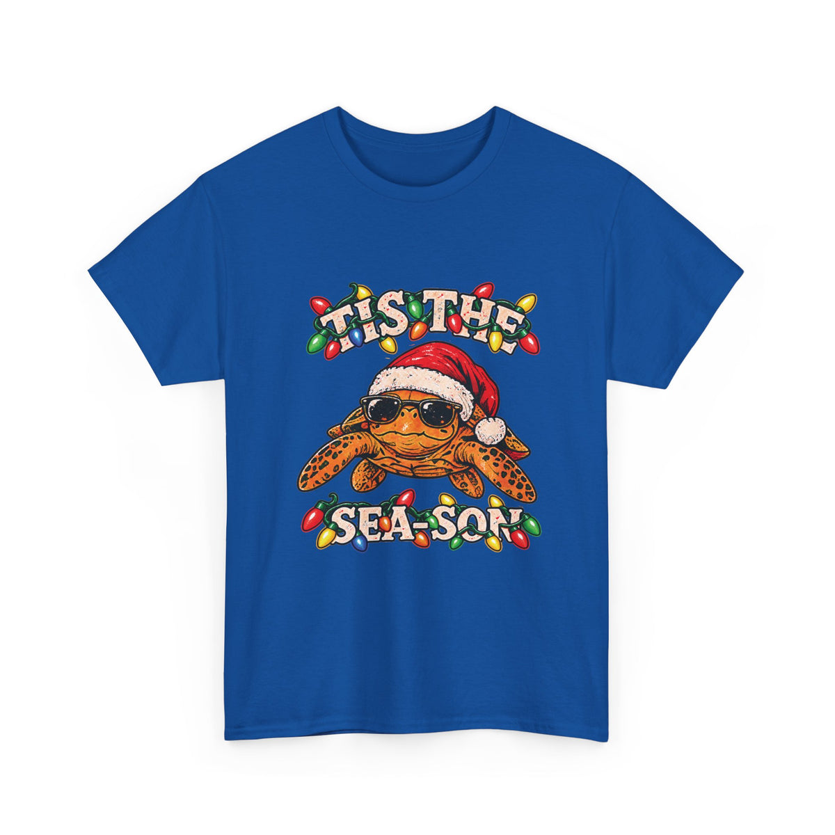 Tis the Sea-Son Christmas Sea Turtle T-Shirt – Coastal Holiday Tee