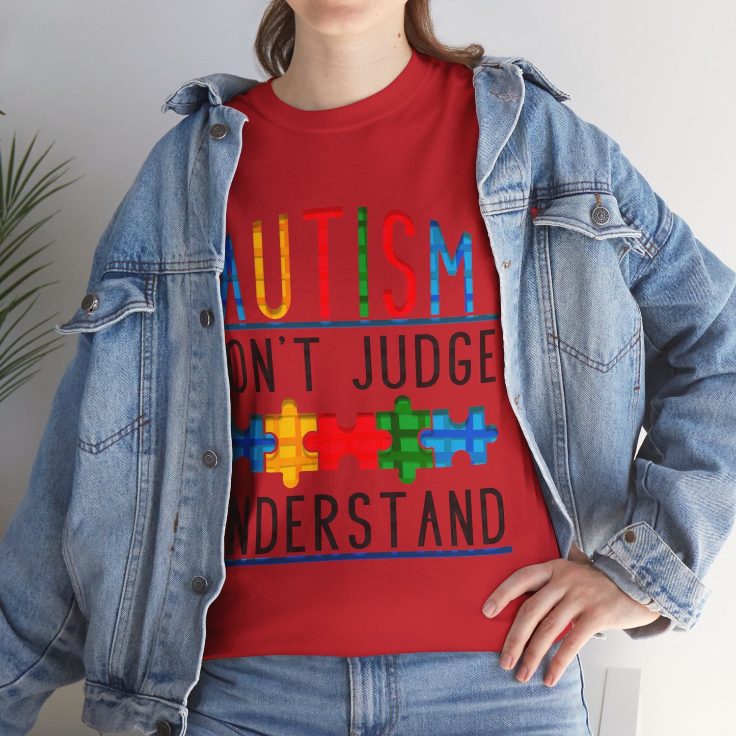 Autism Don't Judge Understand T-shirt Unisex Heavy Cotton