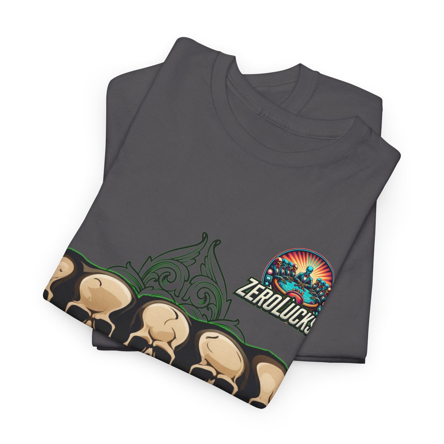 No Lucks Skulls with Spade T-shirt Unisex Heavy Cotton