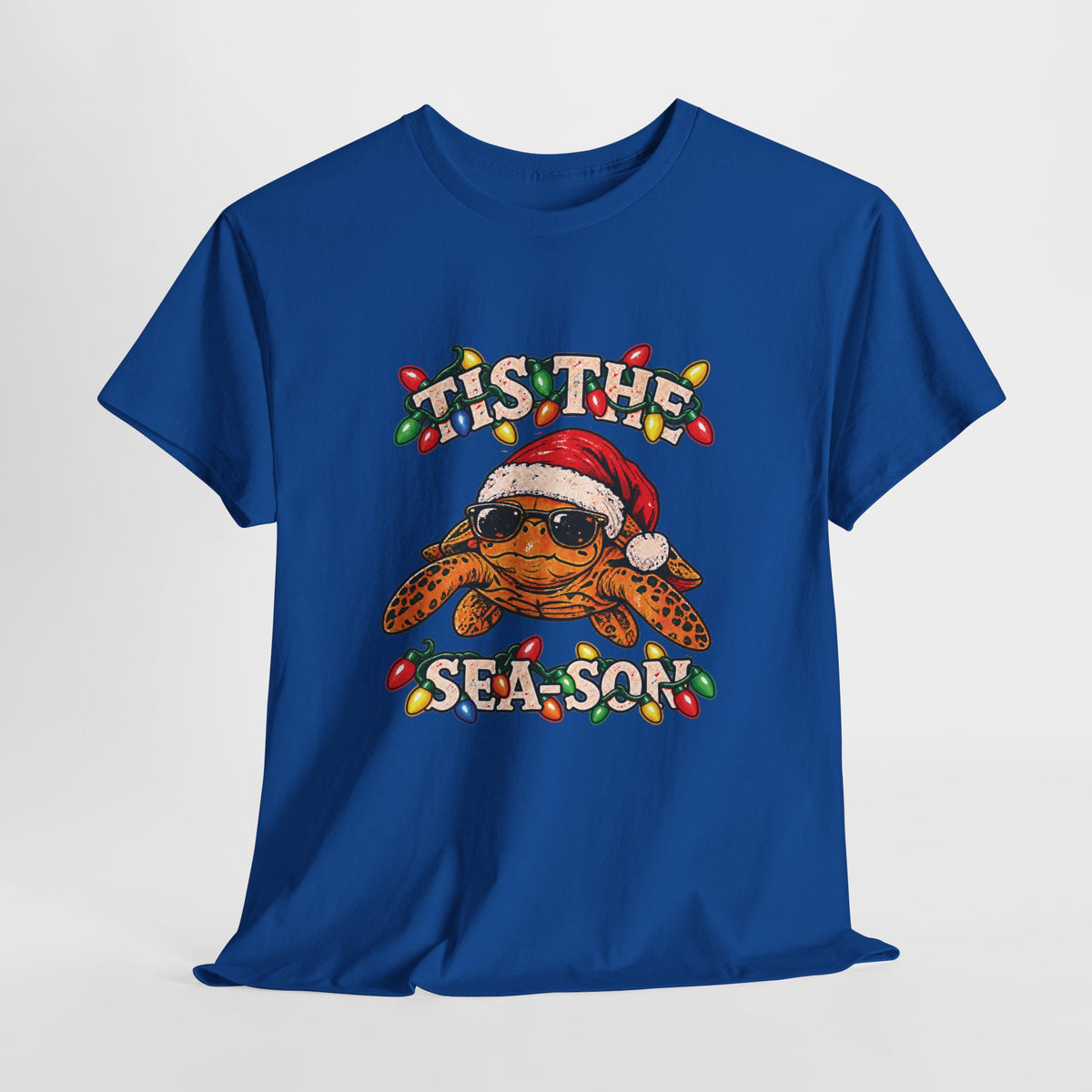Tis the Sea-Son Christmas Sea Turtle T-Shirt – Coastal Holiday Tee