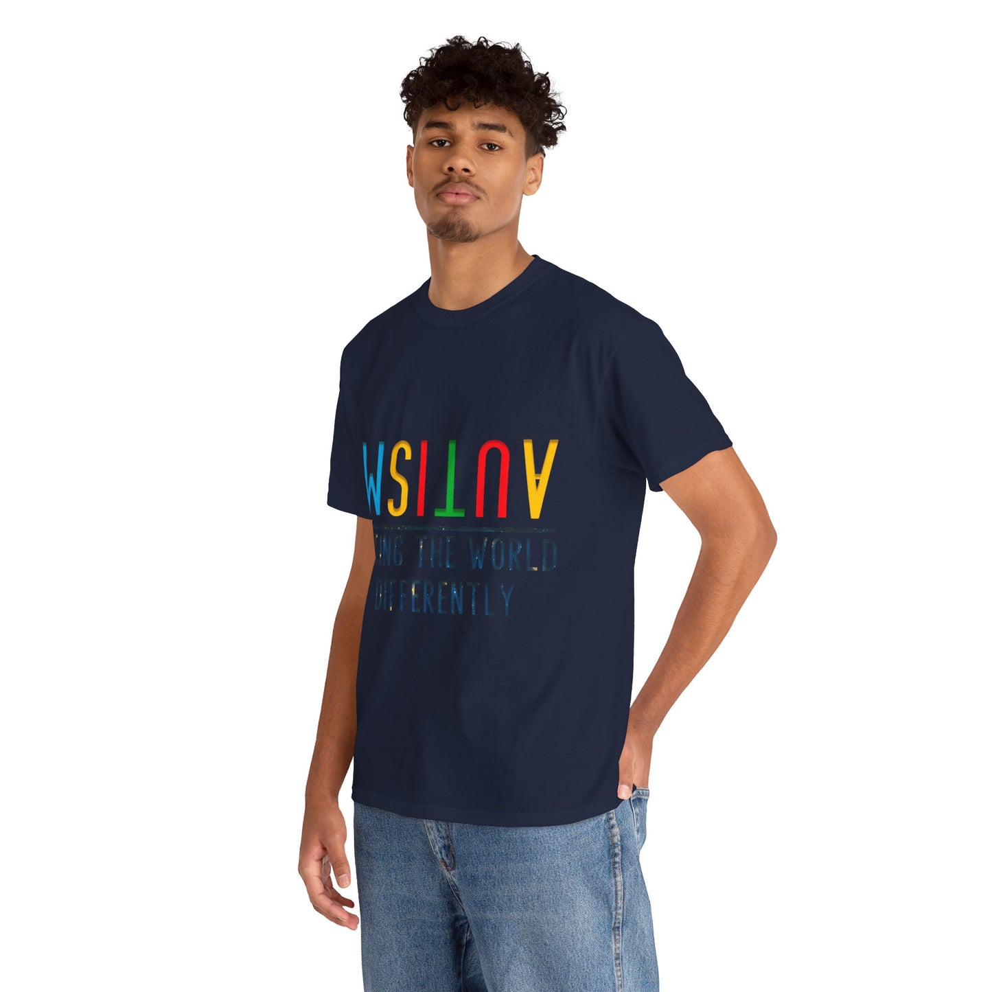 Autism Seeing the World Differently T-shirt Unisex Heavy Cotton