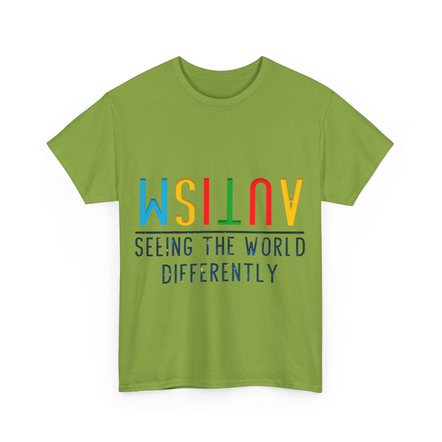 Autism Seeing the World Differently T-shirt Unisex Heavy Cotton