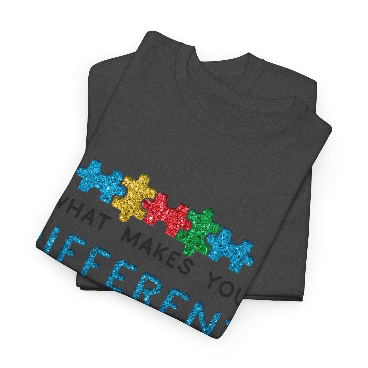 Autism WHAT MAKES YOU DIFFERENT IS WHAT MAKES YOU BEAUTIFUL T-shirt Unisex Heavy Cotton