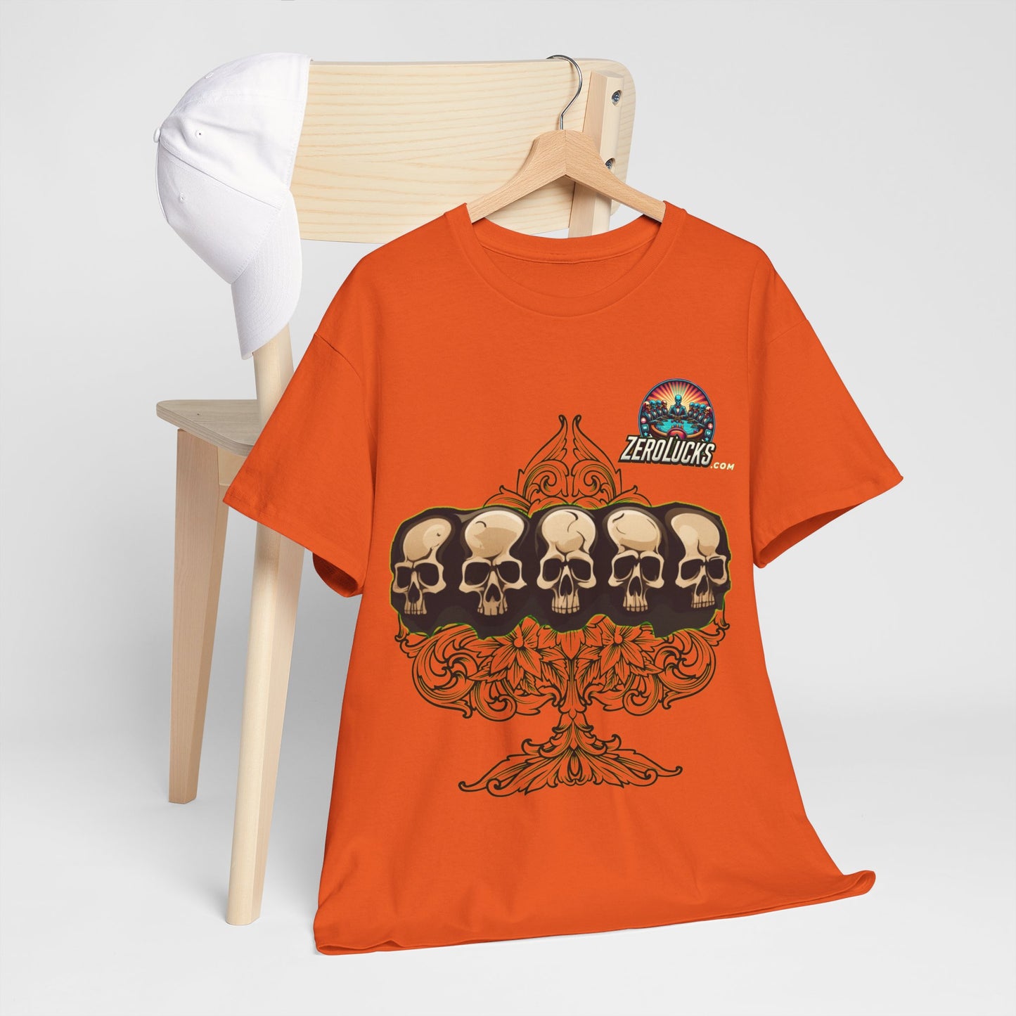 No Lucks Skulls with Spade T-shirt Unisex Heavy Cotton