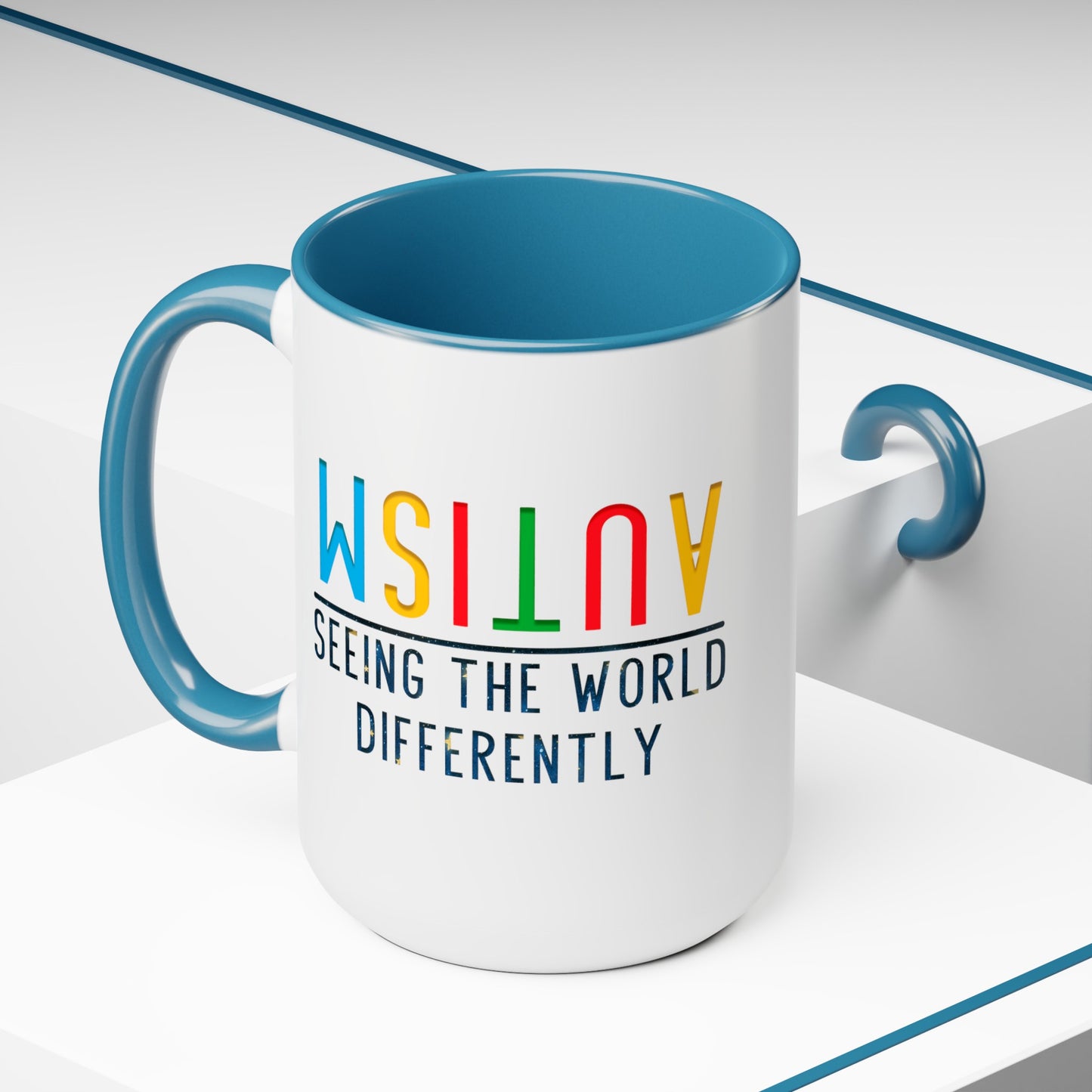 Autism Seeing the World Differently T-shirt 15oz Coffee Mug