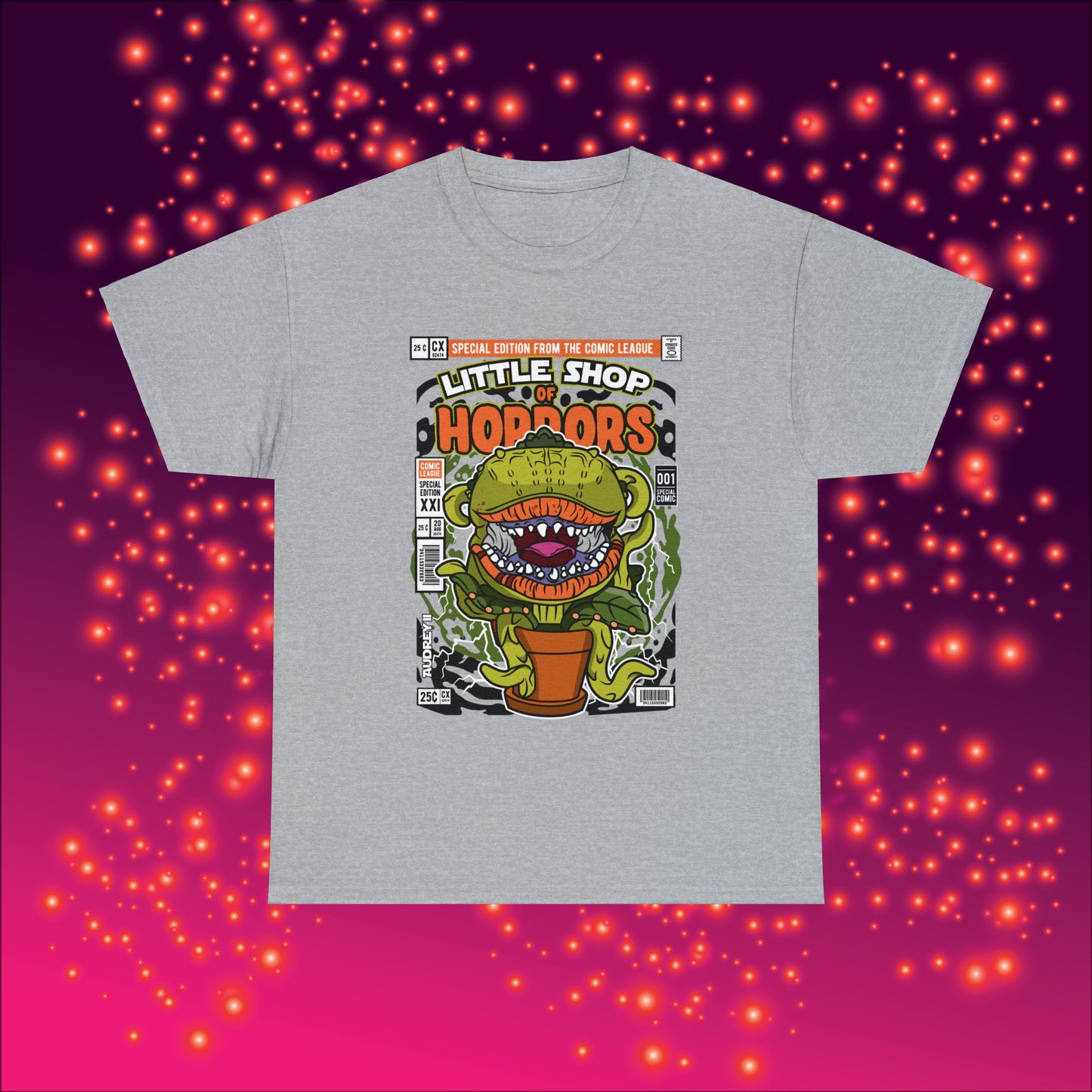 Little Shop of Horrors Audrey Pop Culture Mock Comic Cover heavy cotton T-shirt