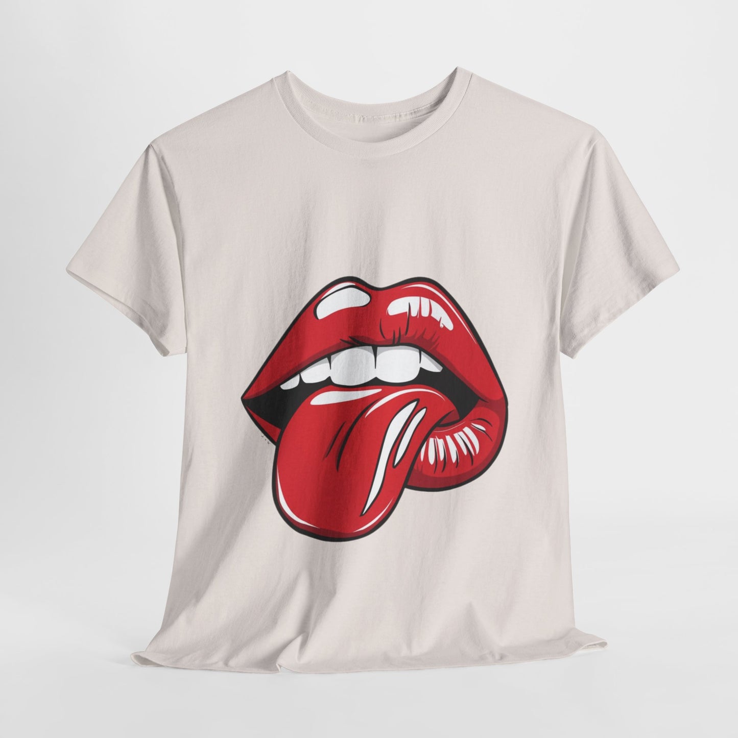 Sexy Retro PopArt Red Lips and Tounge Unisex heavy cotton Tshirt