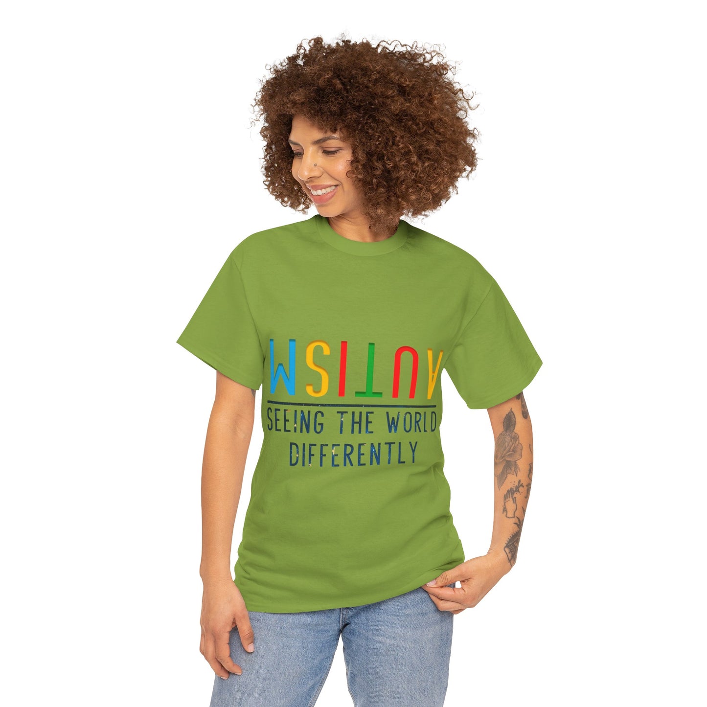 Autism Seeing the World Differently T-shirt Unisex Heavy Cotton