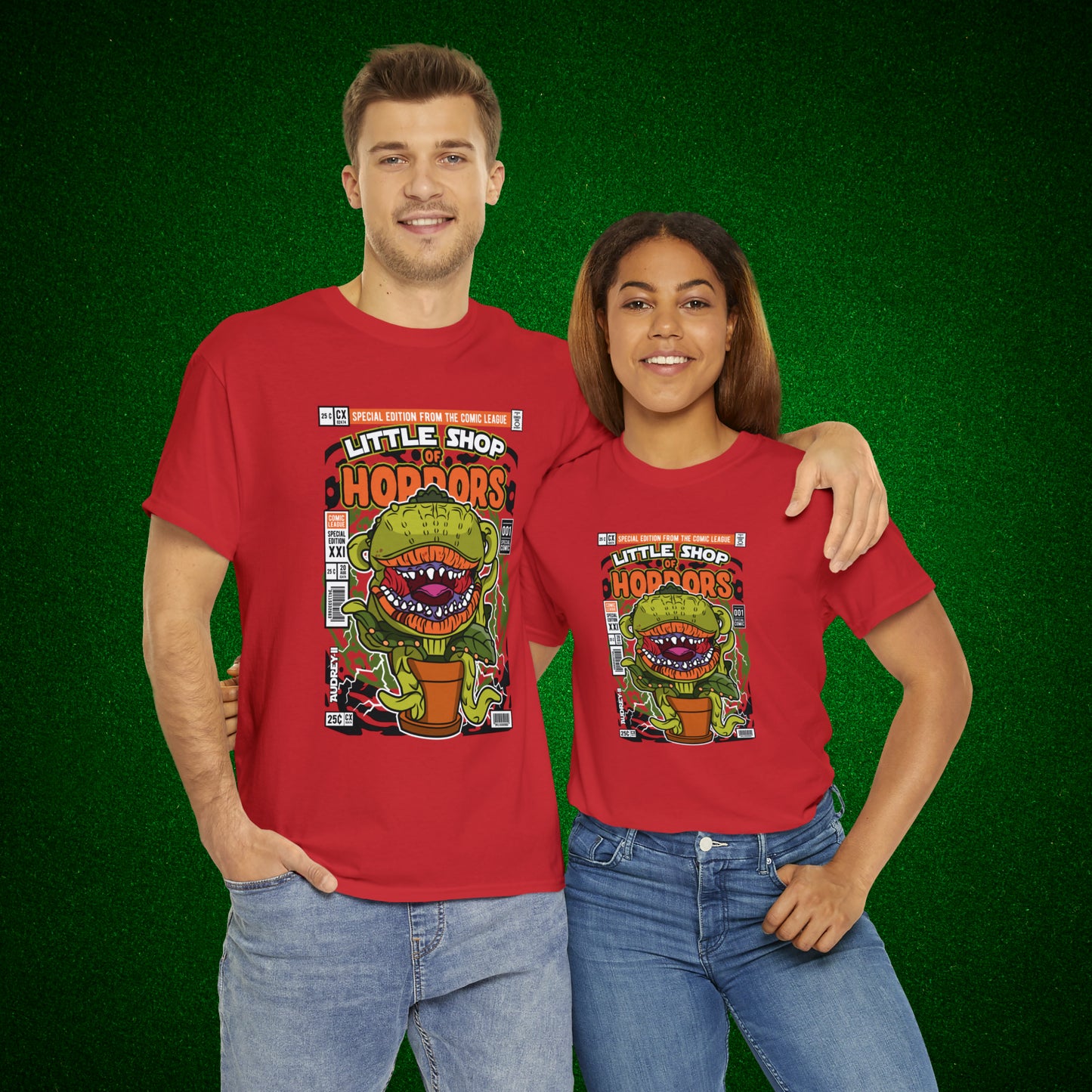 Little Shop of Horrors Audrey Pop Culture Mock Comic Cover heavy cotton T-shirt