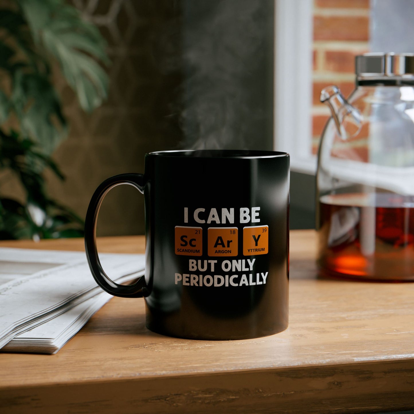 Halloween I Can Be Scary But Only Periodically Halloween Teacher Meme  11oz Black Mug
