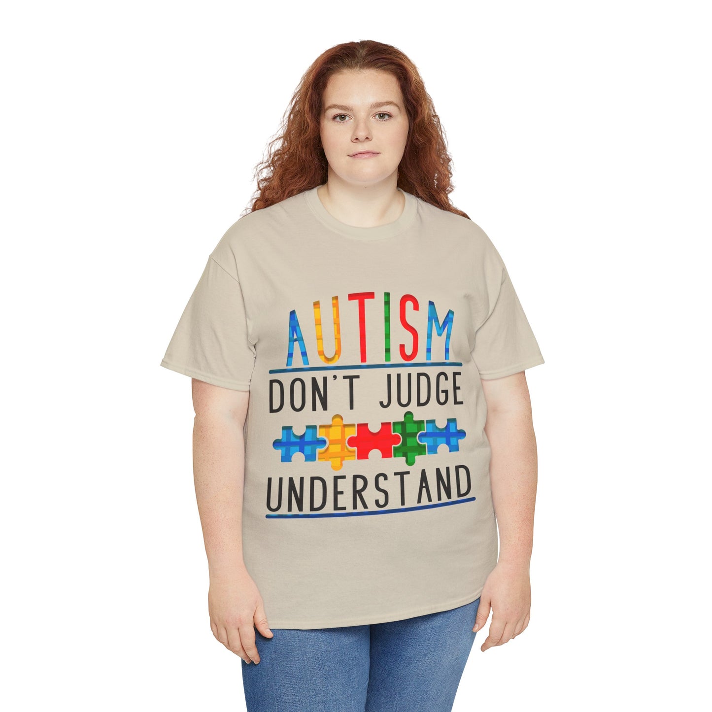 Autism Don't Judge Understand T-shirt Unisex Heavy Cotton