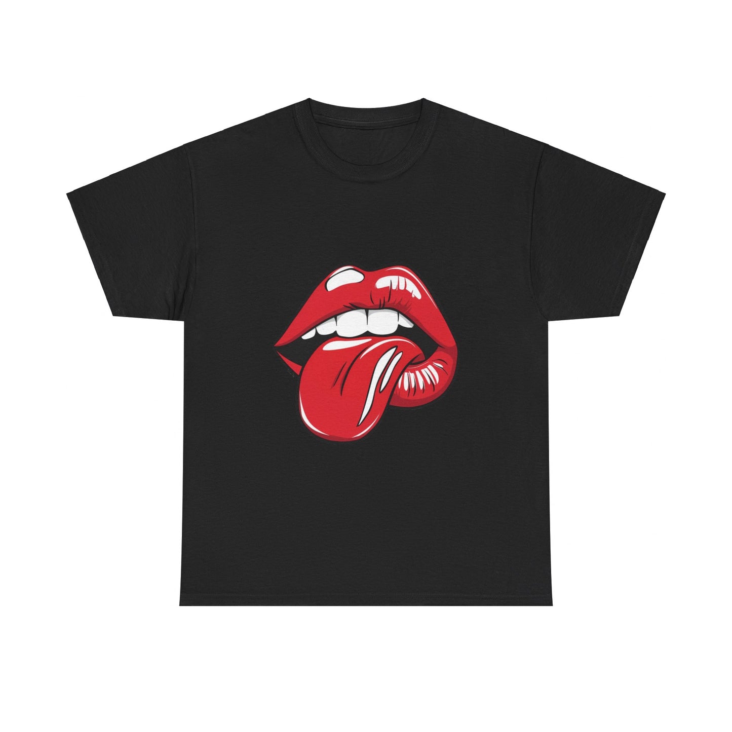 Sexy Retro PopArt Red Lips and Tounge Unisex heavy cotton Tshirt