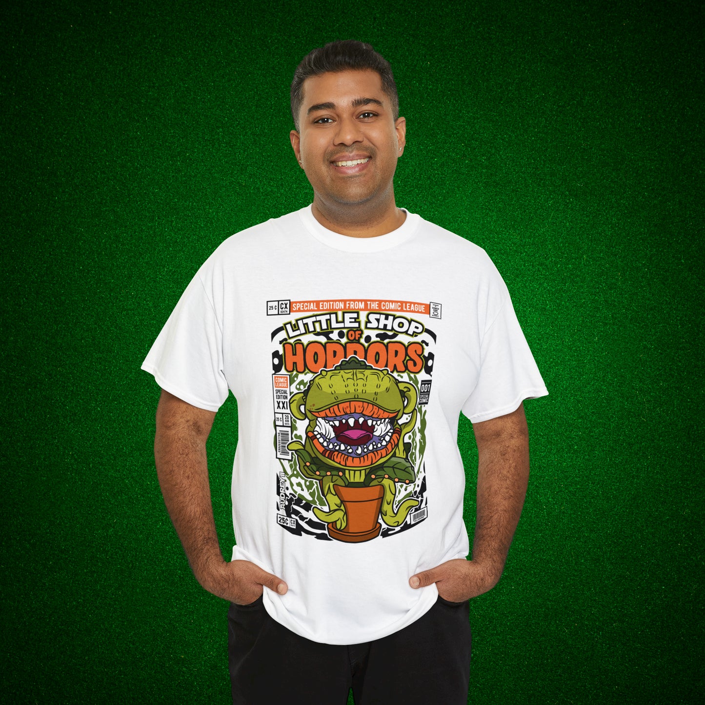 Little Shop of Horrors Audrey Pop Culture Mock Comic Cover heavy cotton T-shirt