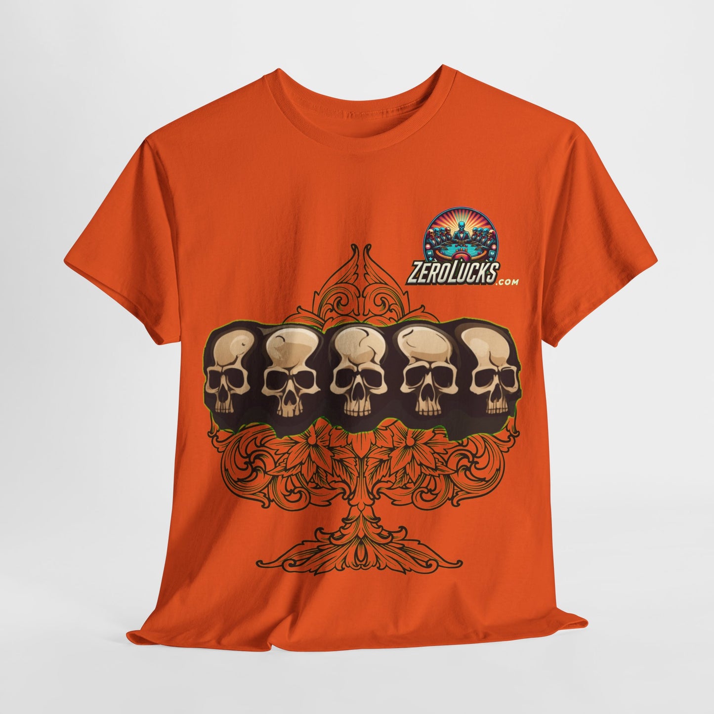 No Lucks Skulls with Spade T-shirt Unisex Heavy Cotton