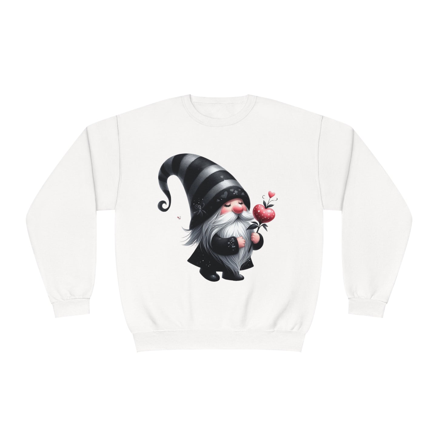 Black Valentine Gnome Unisex NuBlend® Crewneck Sweatshirt