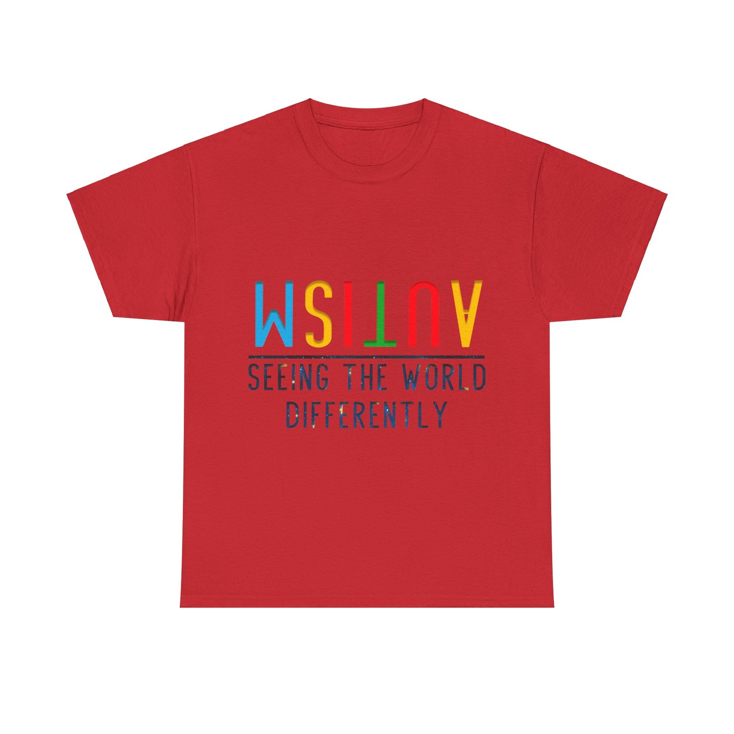 Autism Seeing the World Differently T-shirt Unisex Heavy Cotton