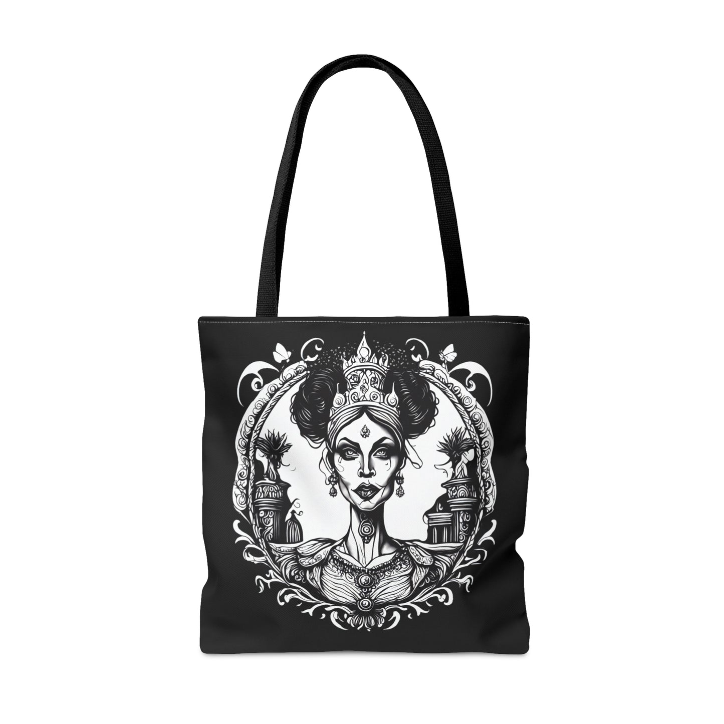 Regal Old Woman with Tiara and Crown Teacher Unisex Tote Bag (AOP)