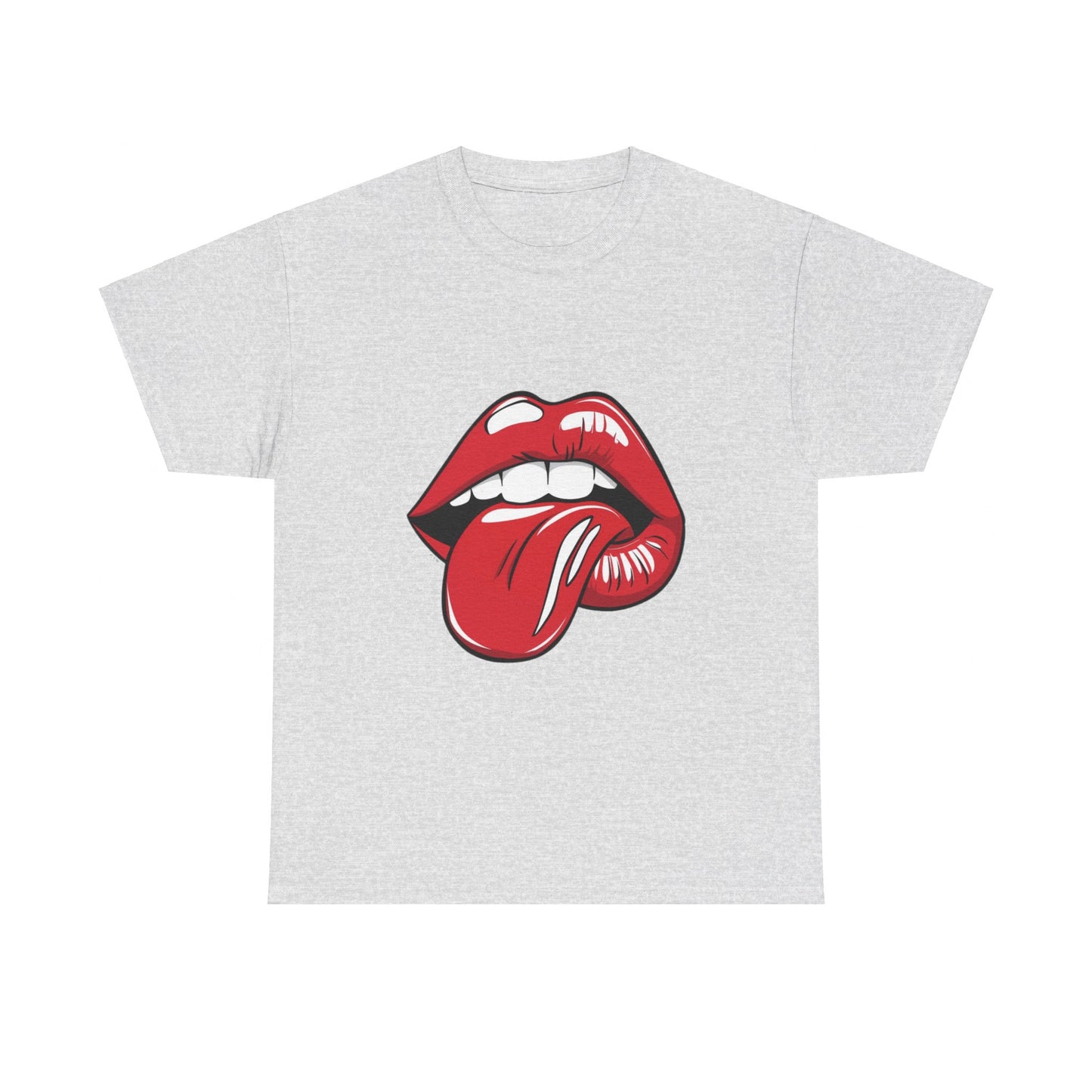Sexy Retro PopArt Red Lips and Tounge Unisex heavy cotton Tshirt