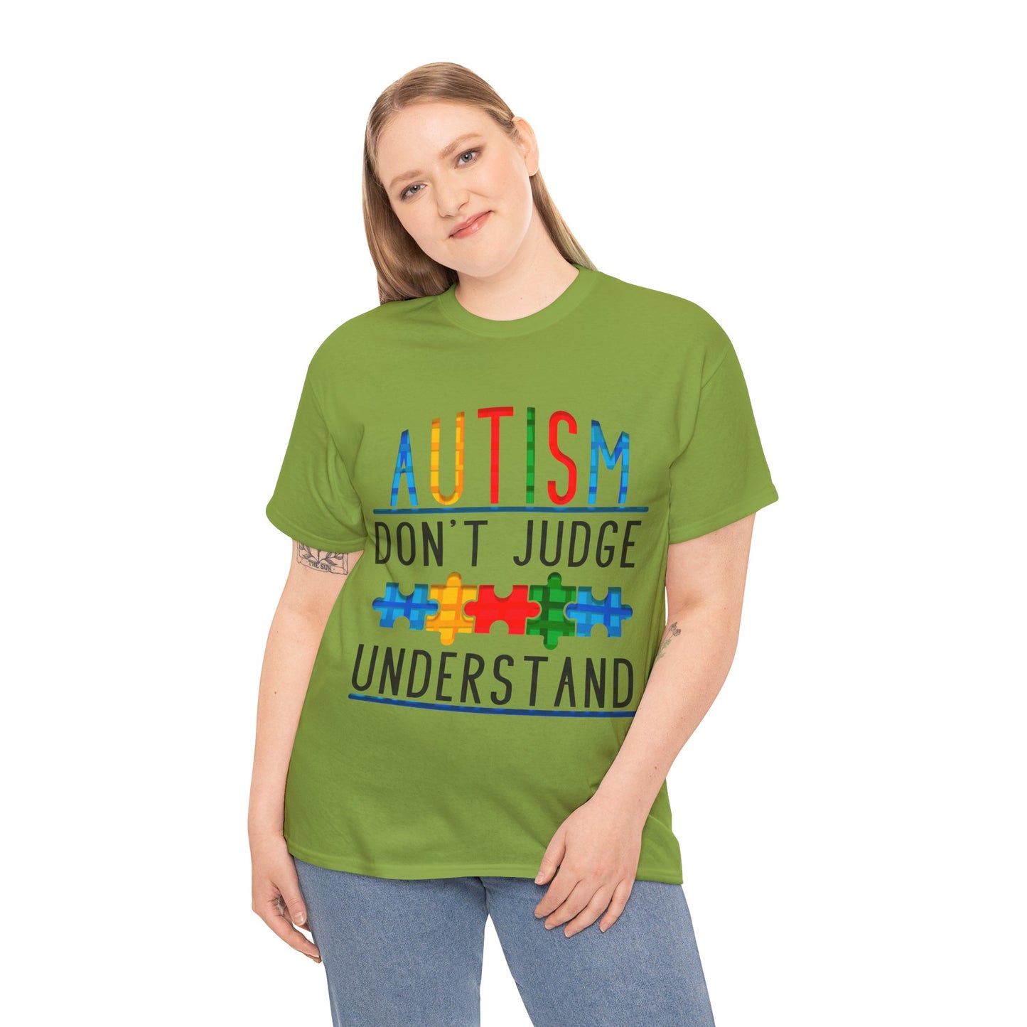 Autism Don't Judge Understand T-shirt Unisex Heavy Cotton