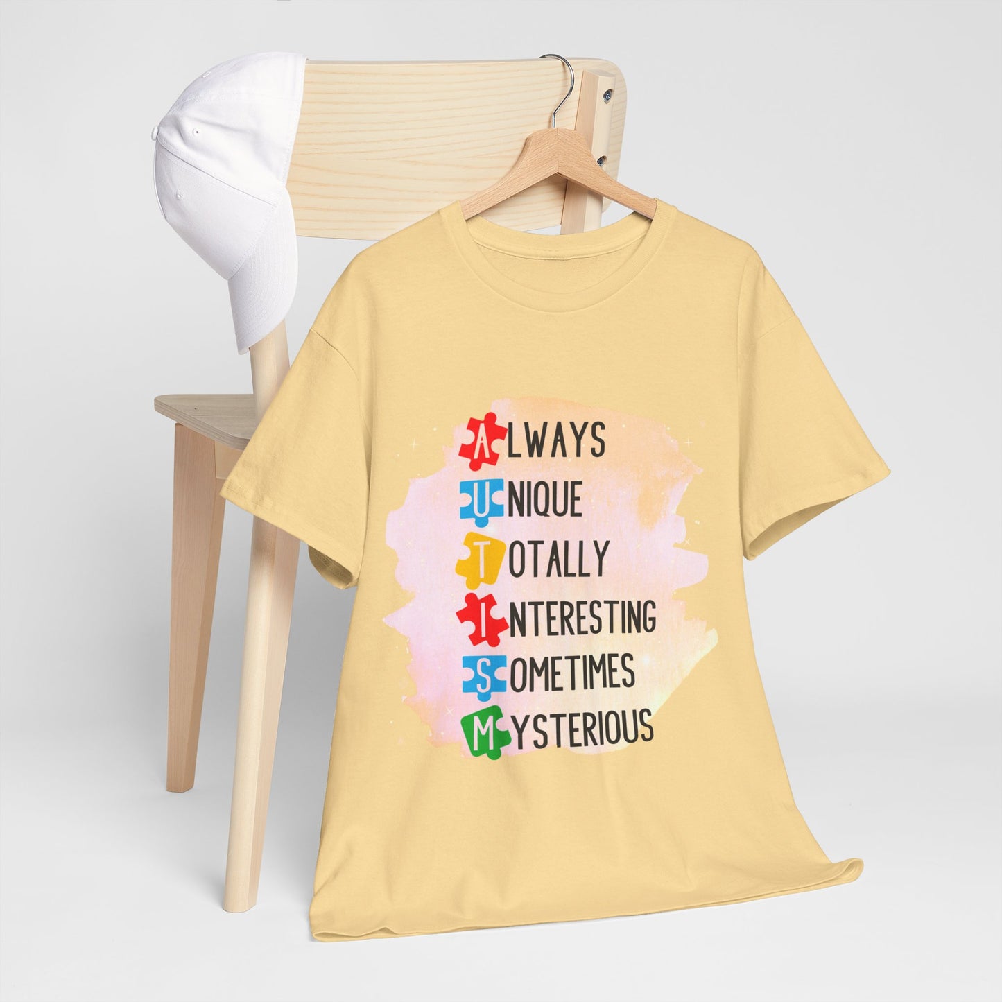 Autism Always Unique Totally Interesting Sometimes Mysterious T-shirt Unisex Heavy Cotton