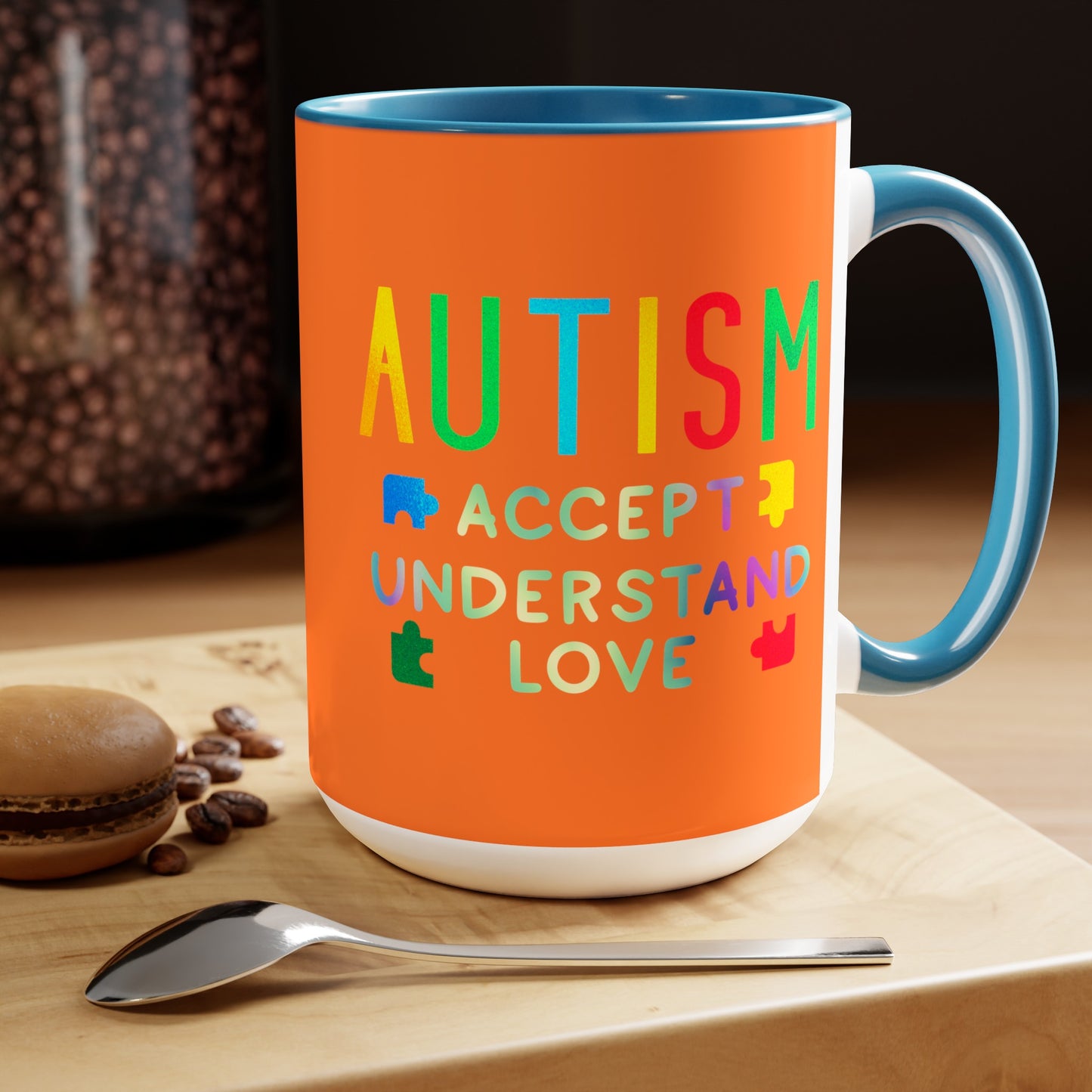 Autism ACCEPT UNDERSTAND LOVE 15oz Coffee Mug
