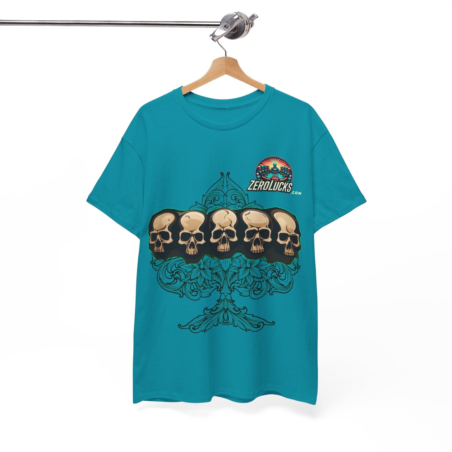 No Lucks Skulls with Spade T-shirt Unisex Heavy Cotton