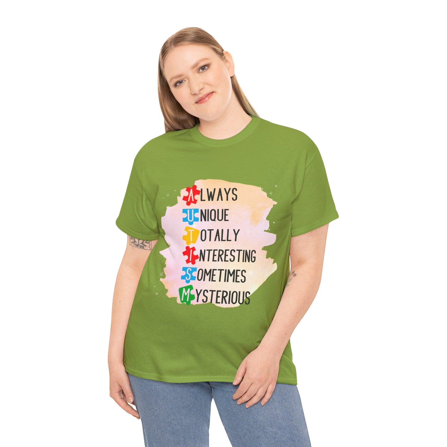 Autism Always Unique Totally Interesting Sometimes Mysterious T-shirt Unisex Heavy Cotton