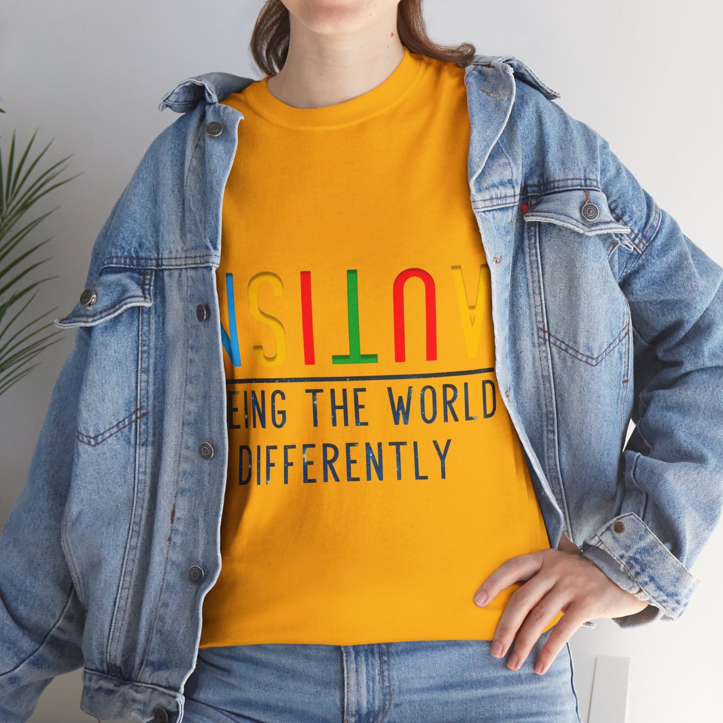 Autism Seeing the World Differently T-shirt Unisex Heavy Cotton