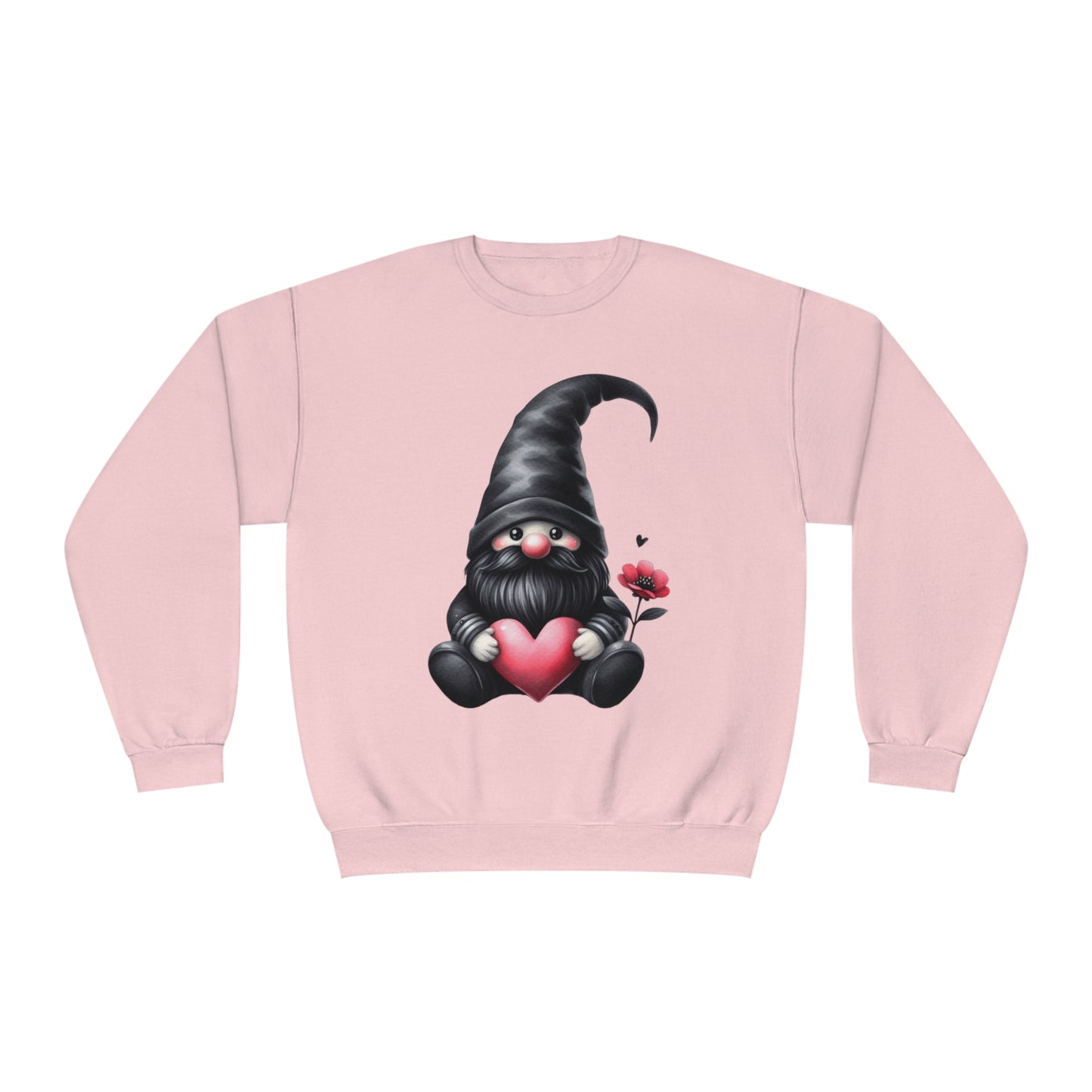 Black Valentine Gnome Unisex NuBlend® Crewneck Sweatshirt