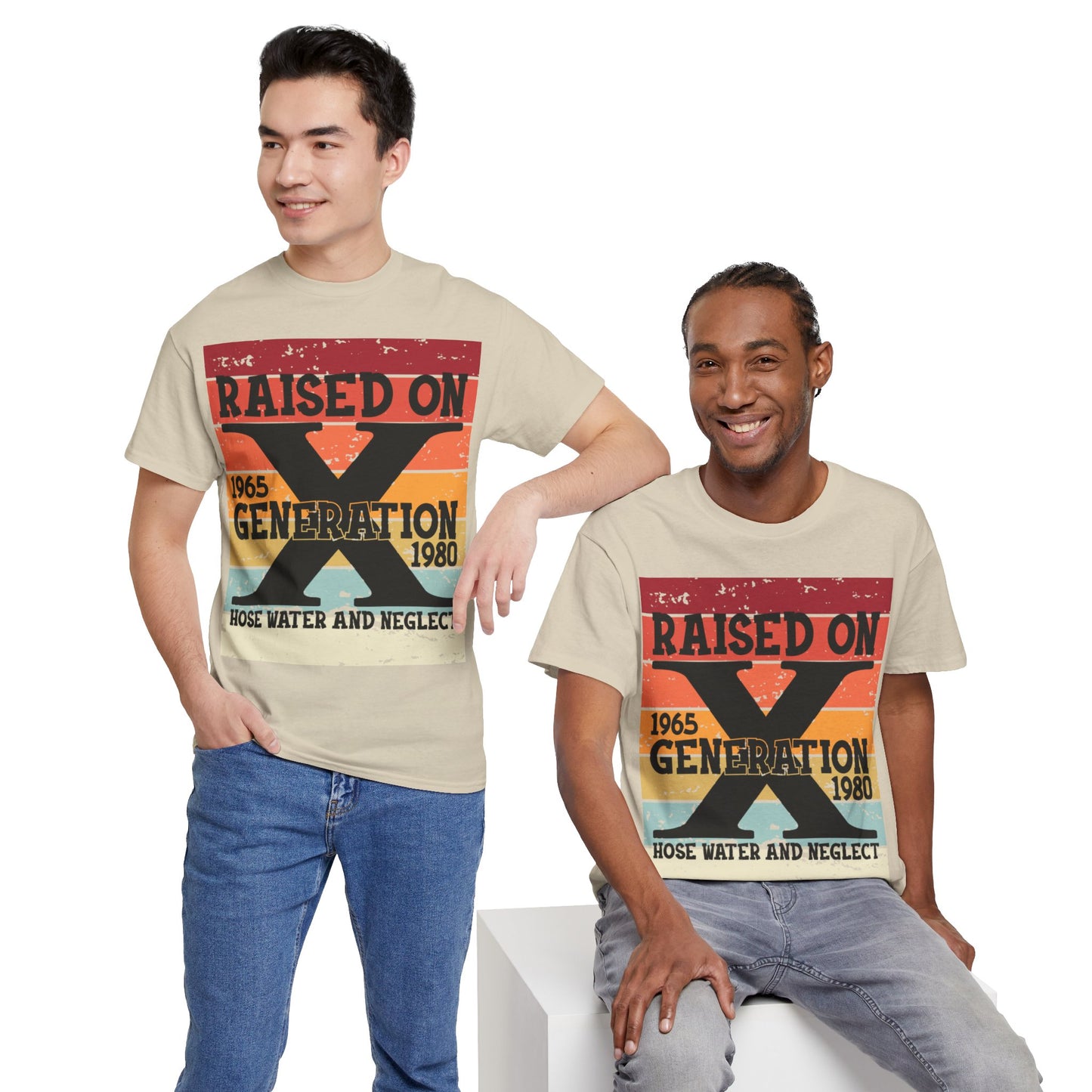 GEN X Raised On Hose Water & Neglect Tshirt Unisex Heavy Cotton