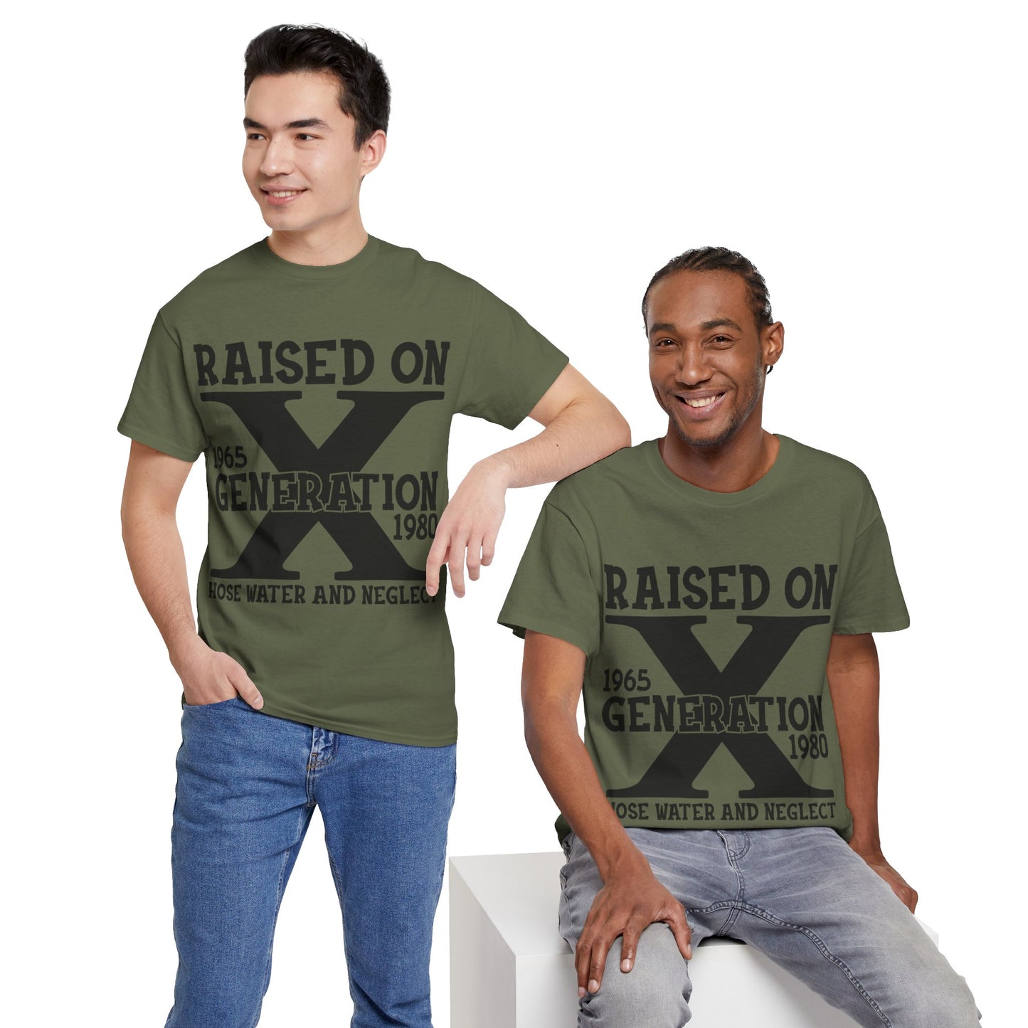 GEN X Raised On Hose Water & Neglect Tshirt Unisex Heavy Cotton