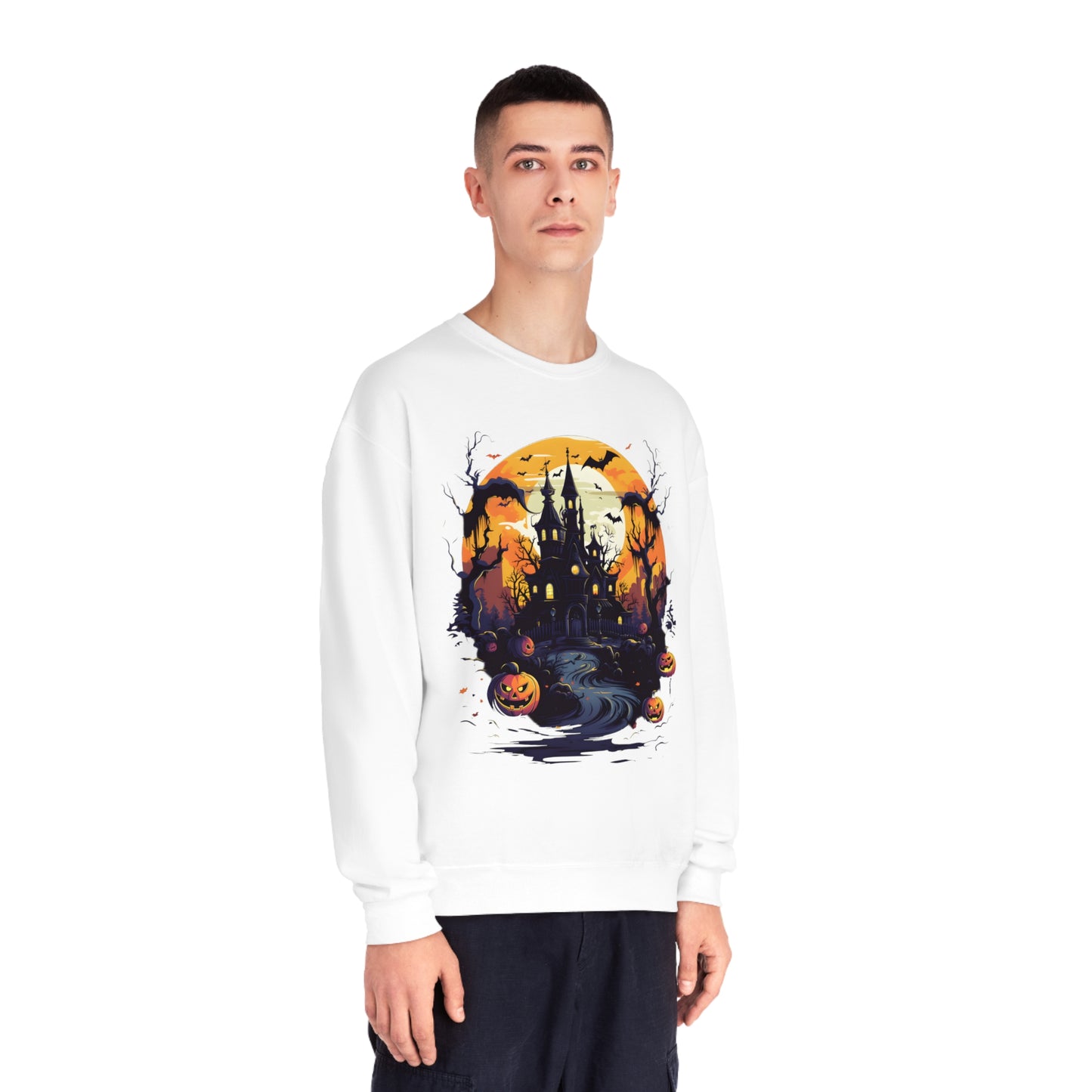 Halloween - Spooky House Unisex NuBlend® Crewneck Sweatshirt