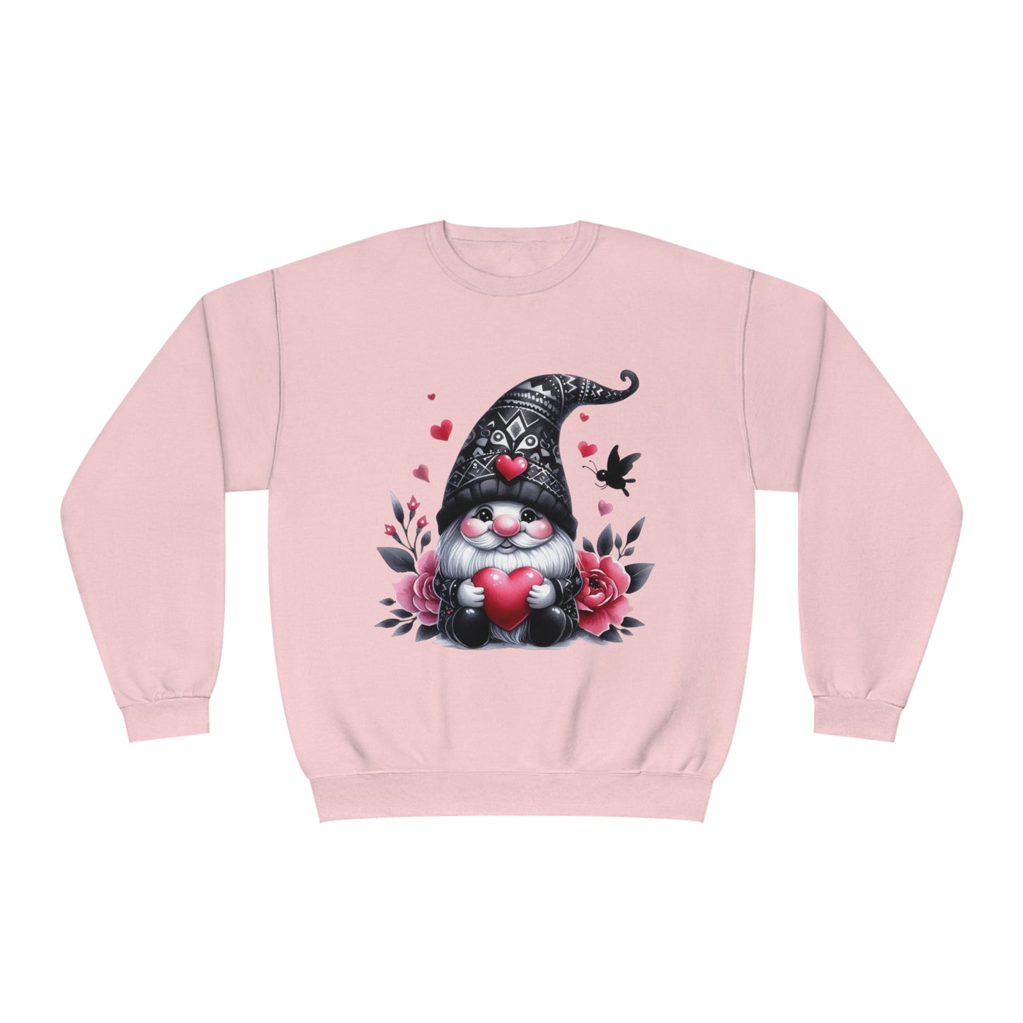 Black Valentine Gnome Unisex NuBlend® Crewneck Sweatshirt