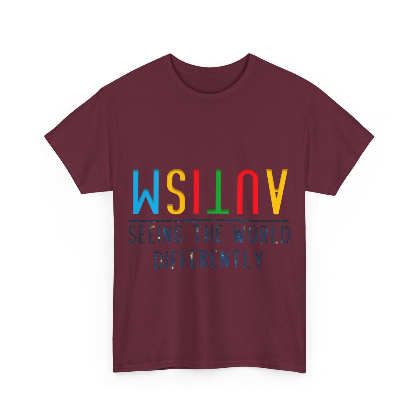 Autism Seeing the World Differently T-shirt Unisex Heavy Cotton