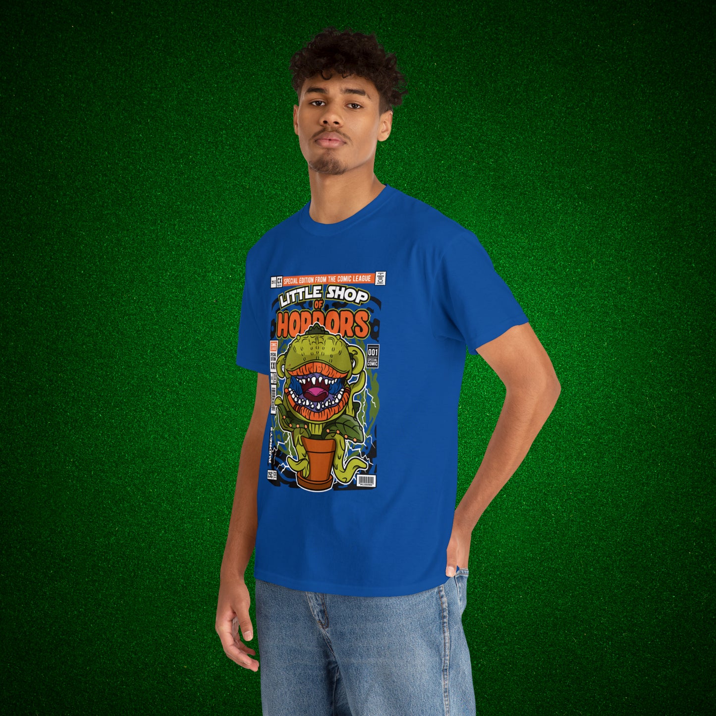 Little Shop of Horrors Audrey Pop Culture Mock Comic Cover heavy cotton T-shirt