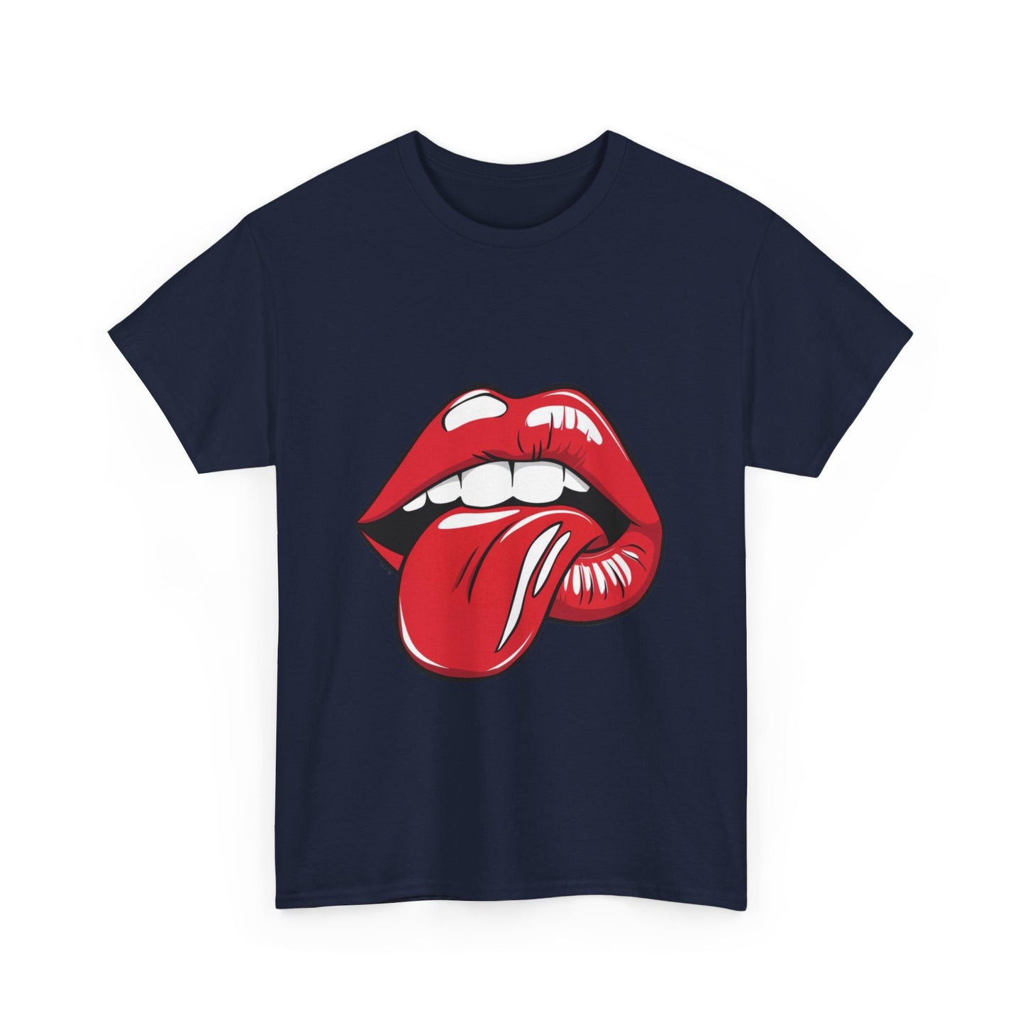 Sexy Retro PopArt Red Lips and Tounge Unisex heavy cotton Tshirt