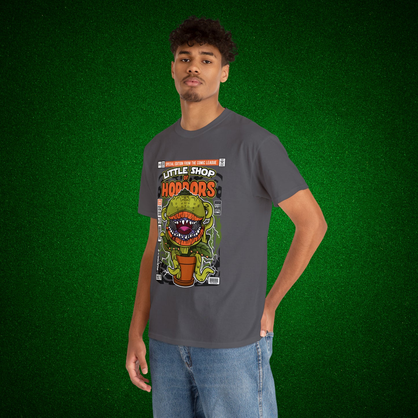 Little Shop of Horrors Audrey Pop Culture Mock Comic Cover heavy cotton T-shirt