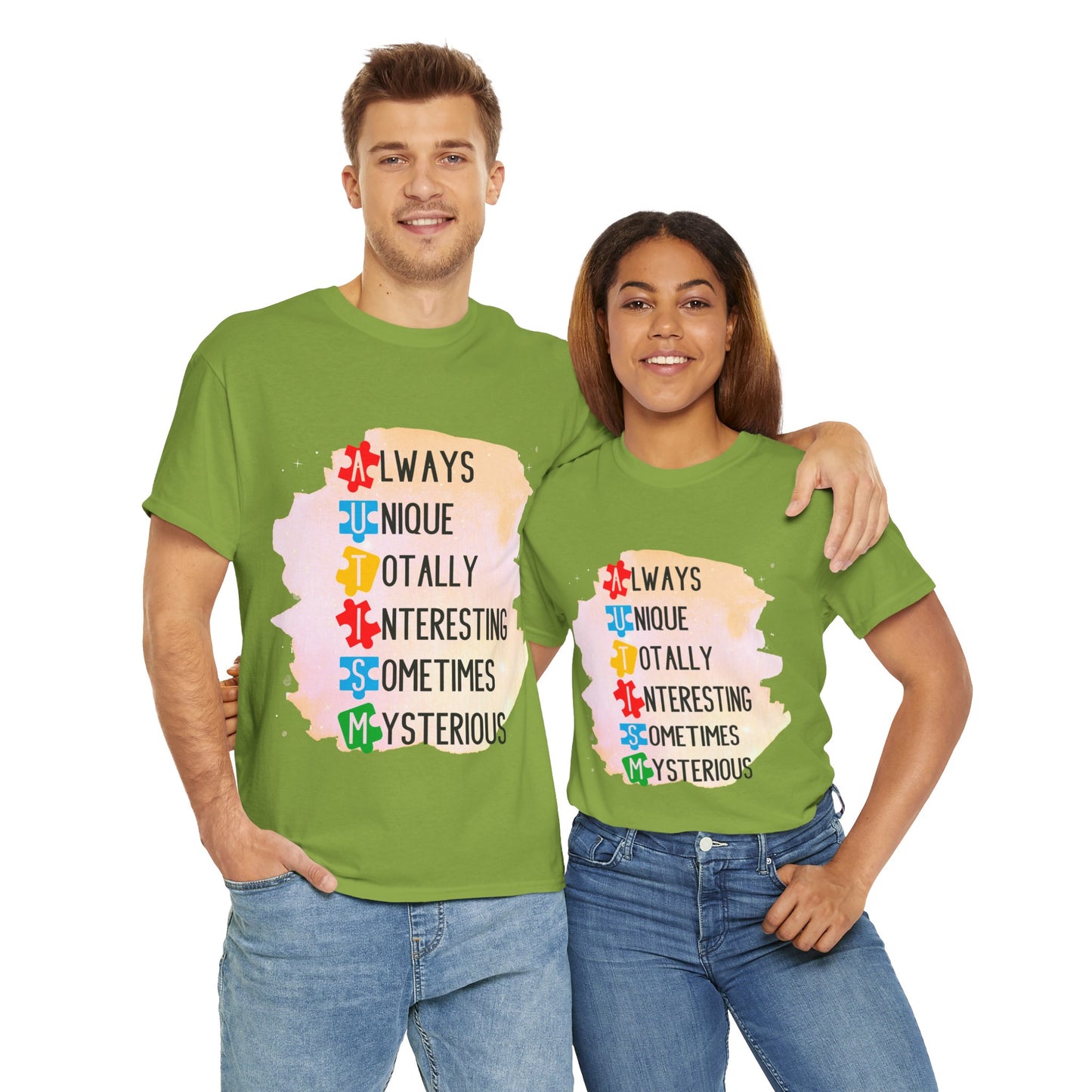 Autism Always Unique Totally Interesting Sometimes Mysterious T-shirt Unisex Heavy Cotton