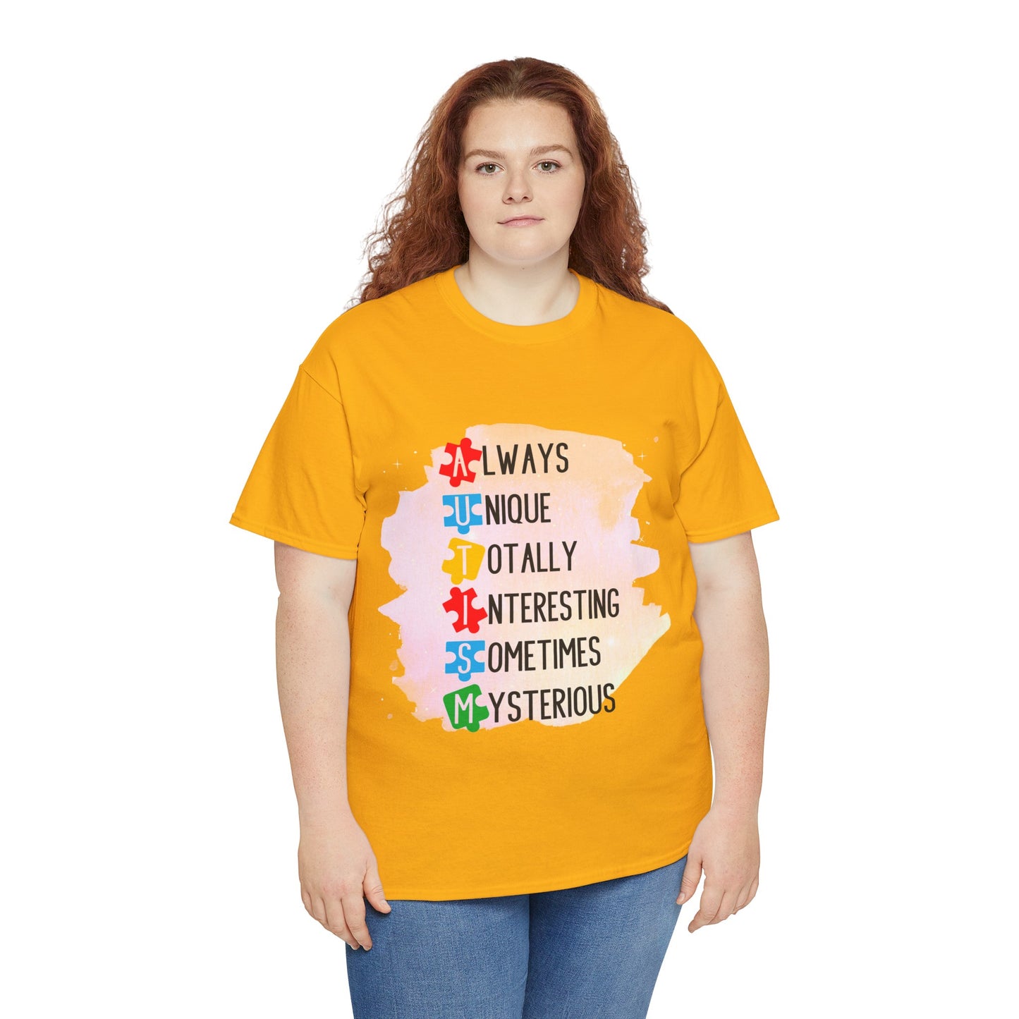 Autism Always Unique Totally Interesting Sometimes Mysterious T-shirt Unisex Heavy Cotton