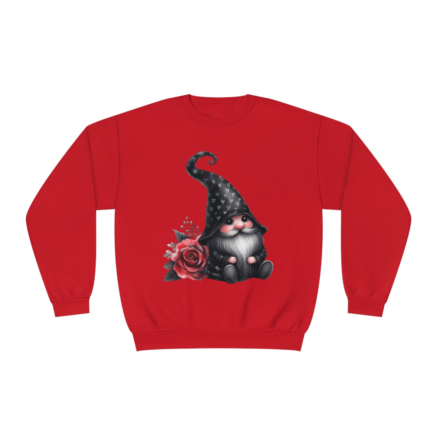 Black Valentine Gnome Unisex NuBlend® Crewneck Sweatshirt